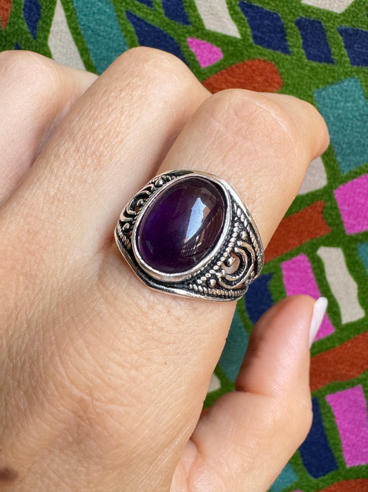 Amethyst Silver Ring T83