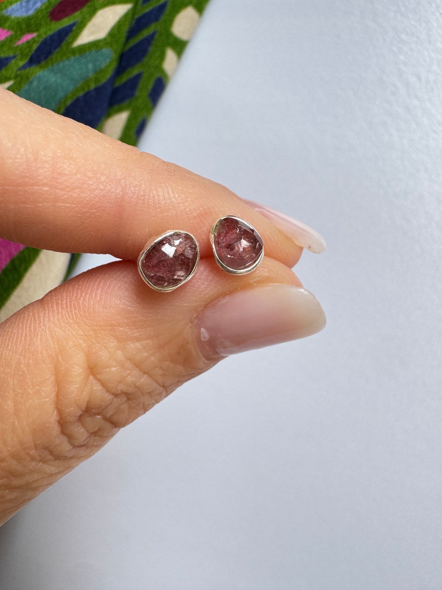 Orecchini mini lobo argento 925 tormalina 5TO