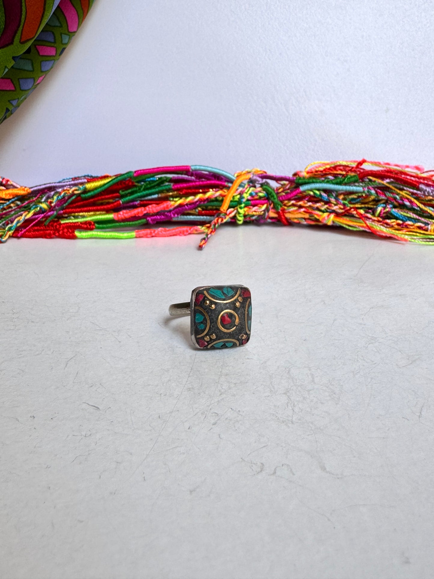 Anello nepalese mosaico