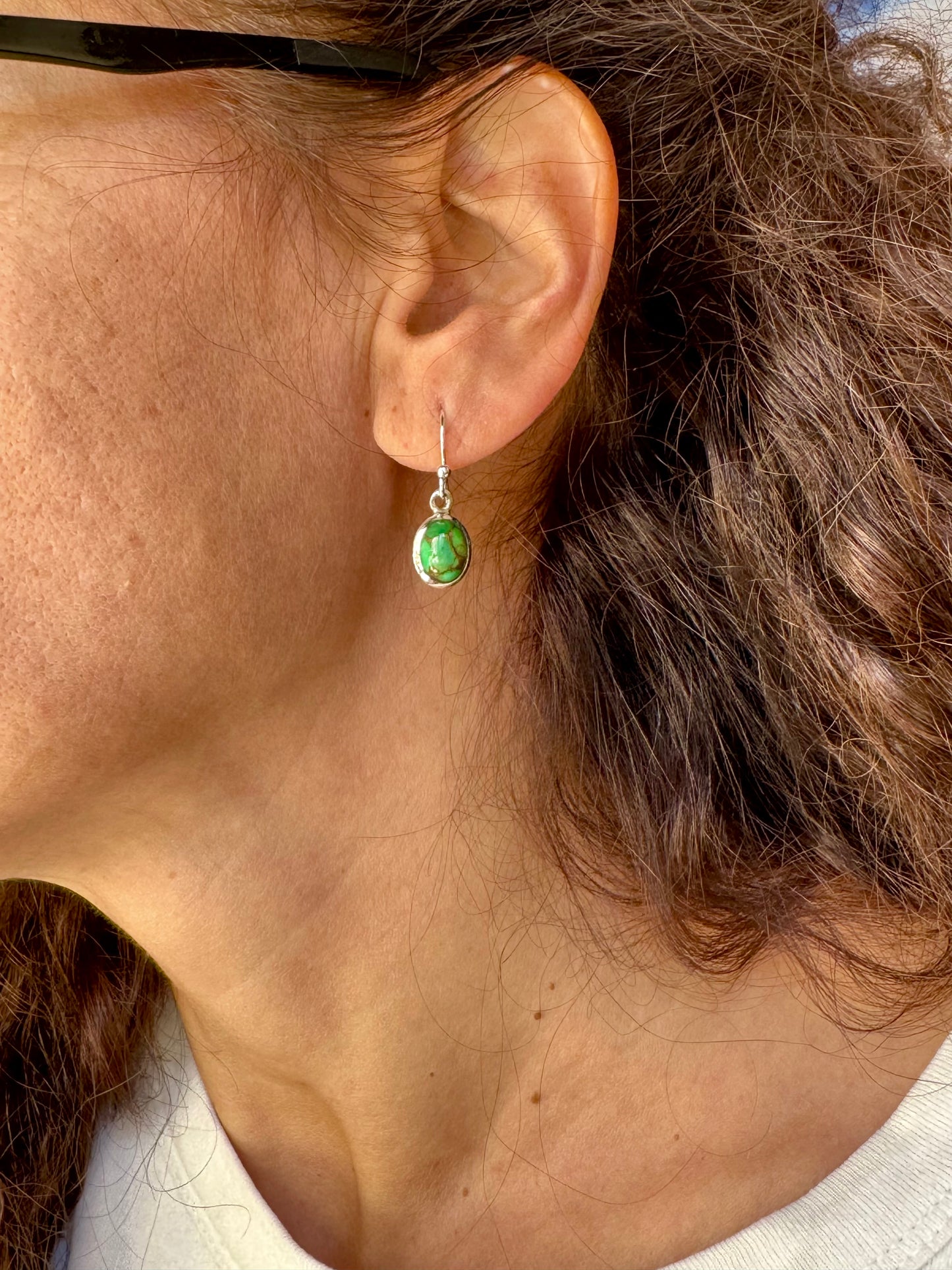 Orecchini argento 925 copper turquoise D33