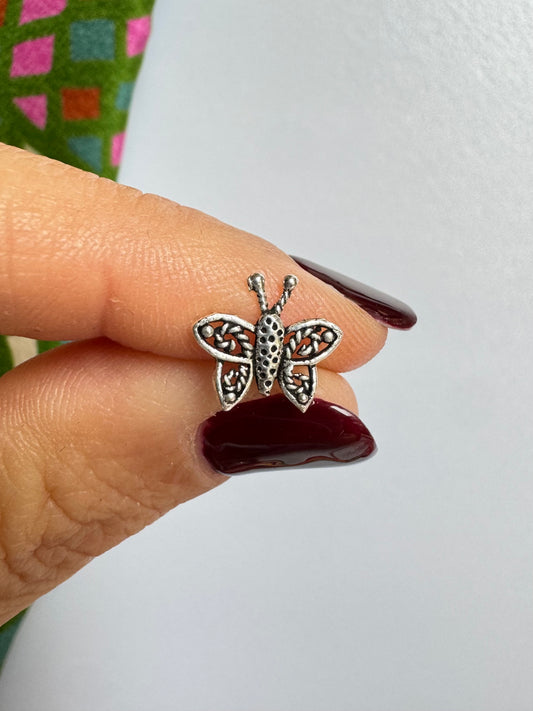 925 silver butterfly single lobe earring