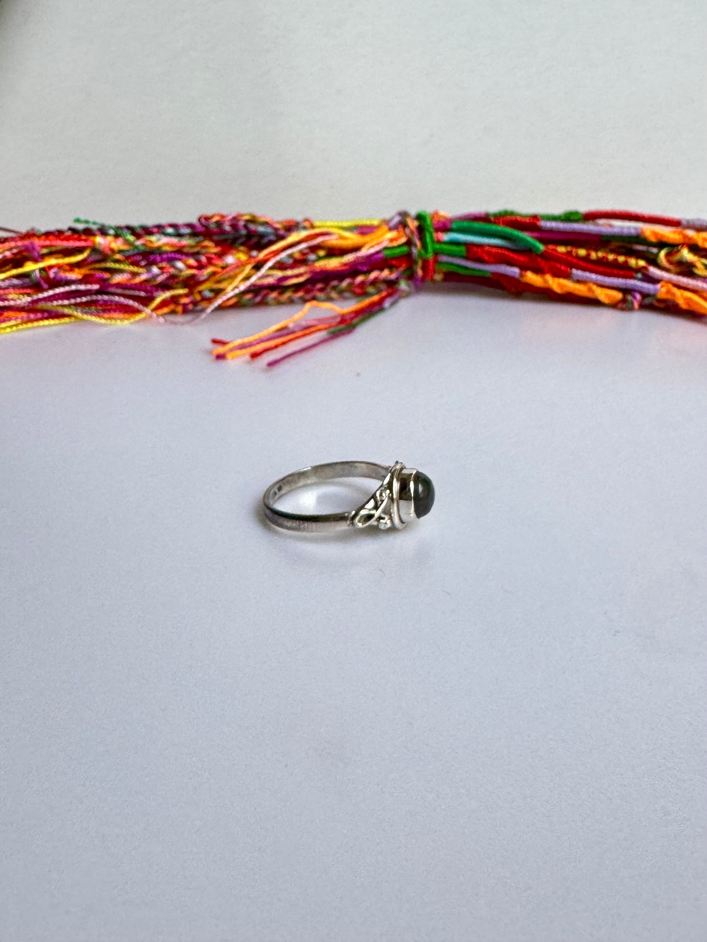 Anello argento 925 labradorite misura 20 - 33SZ