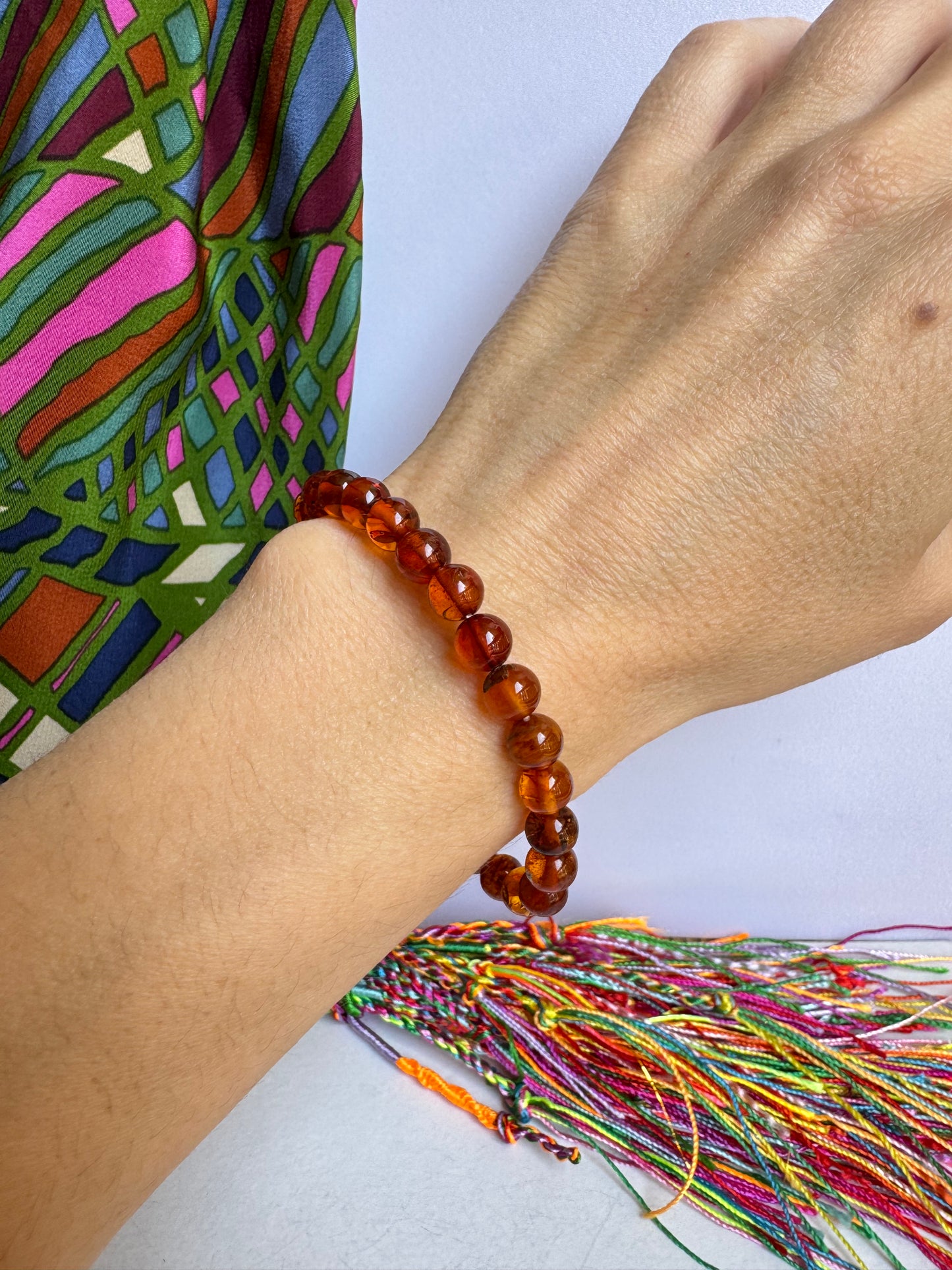 Bracciale elasticizzato ambra baltica 14AB