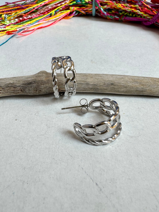 Steel earrings