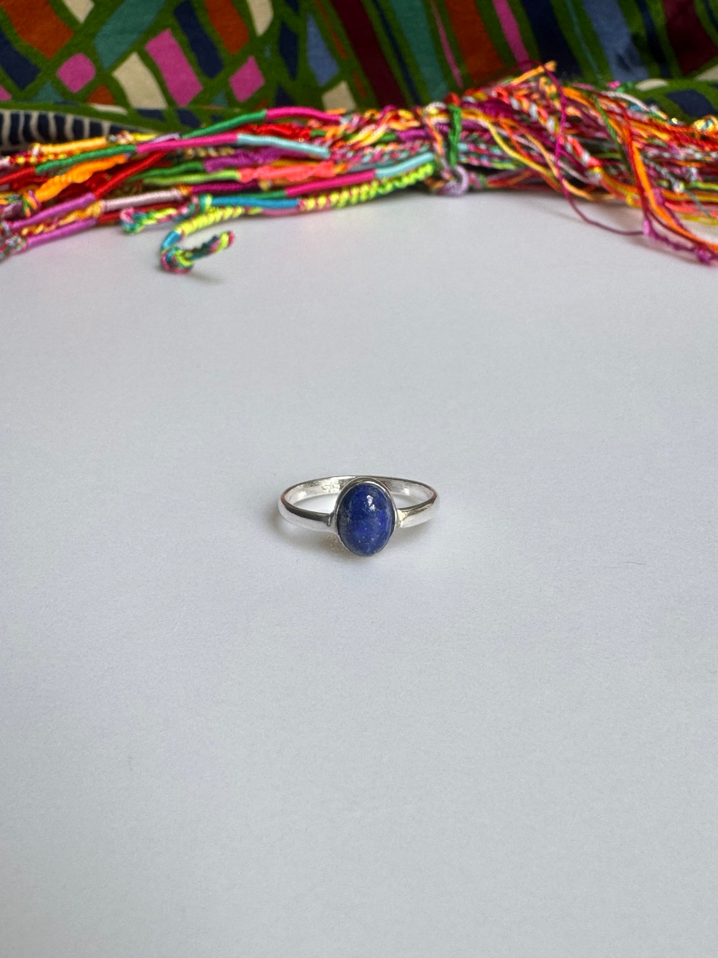 925 silver lapis lazuli ring size 11- G18