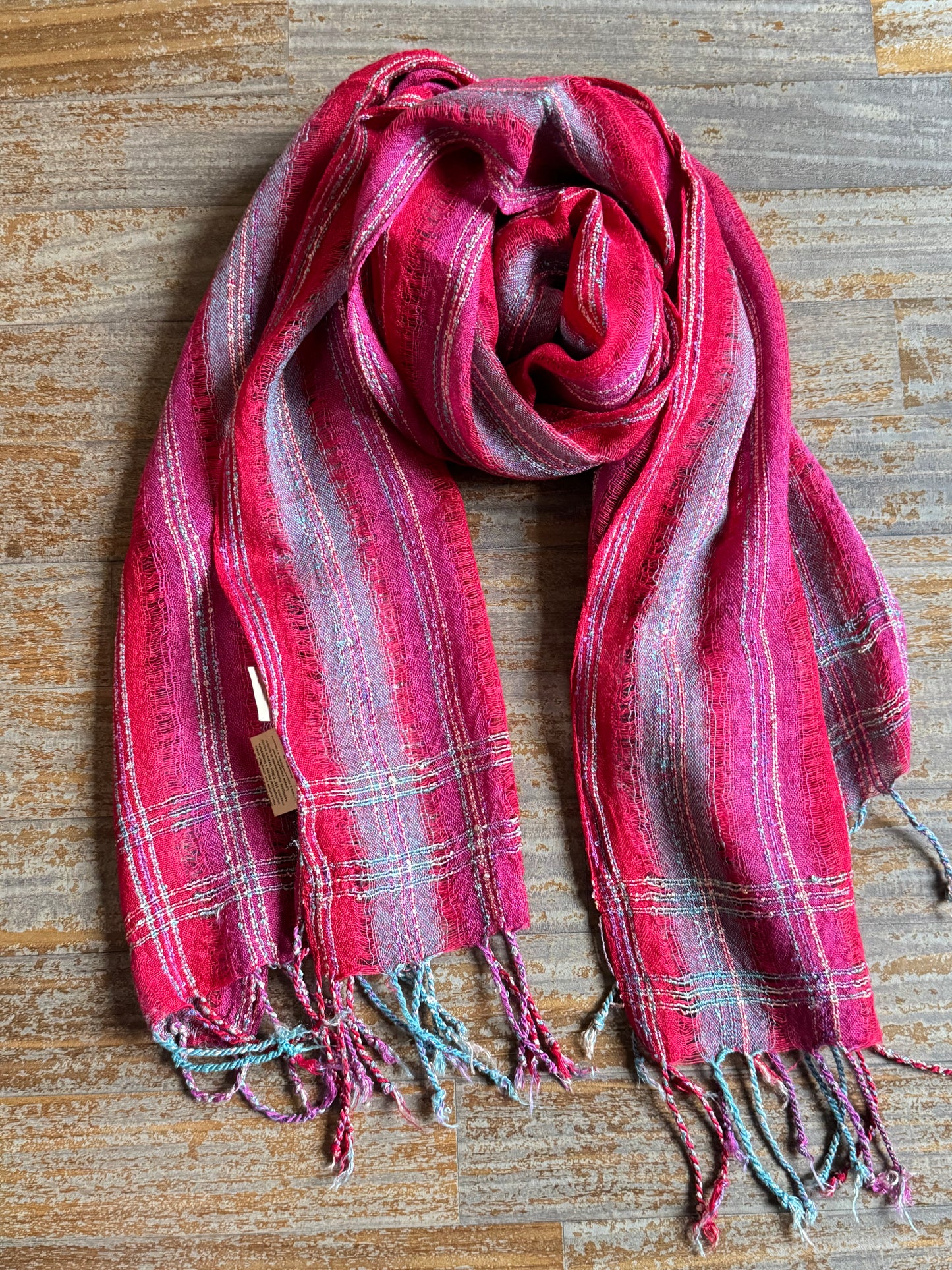 Pashmina scarf stole India fuchsia