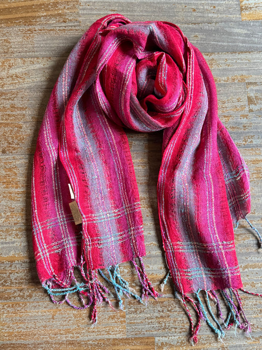 Pashmina sciarpa stola India fucsia