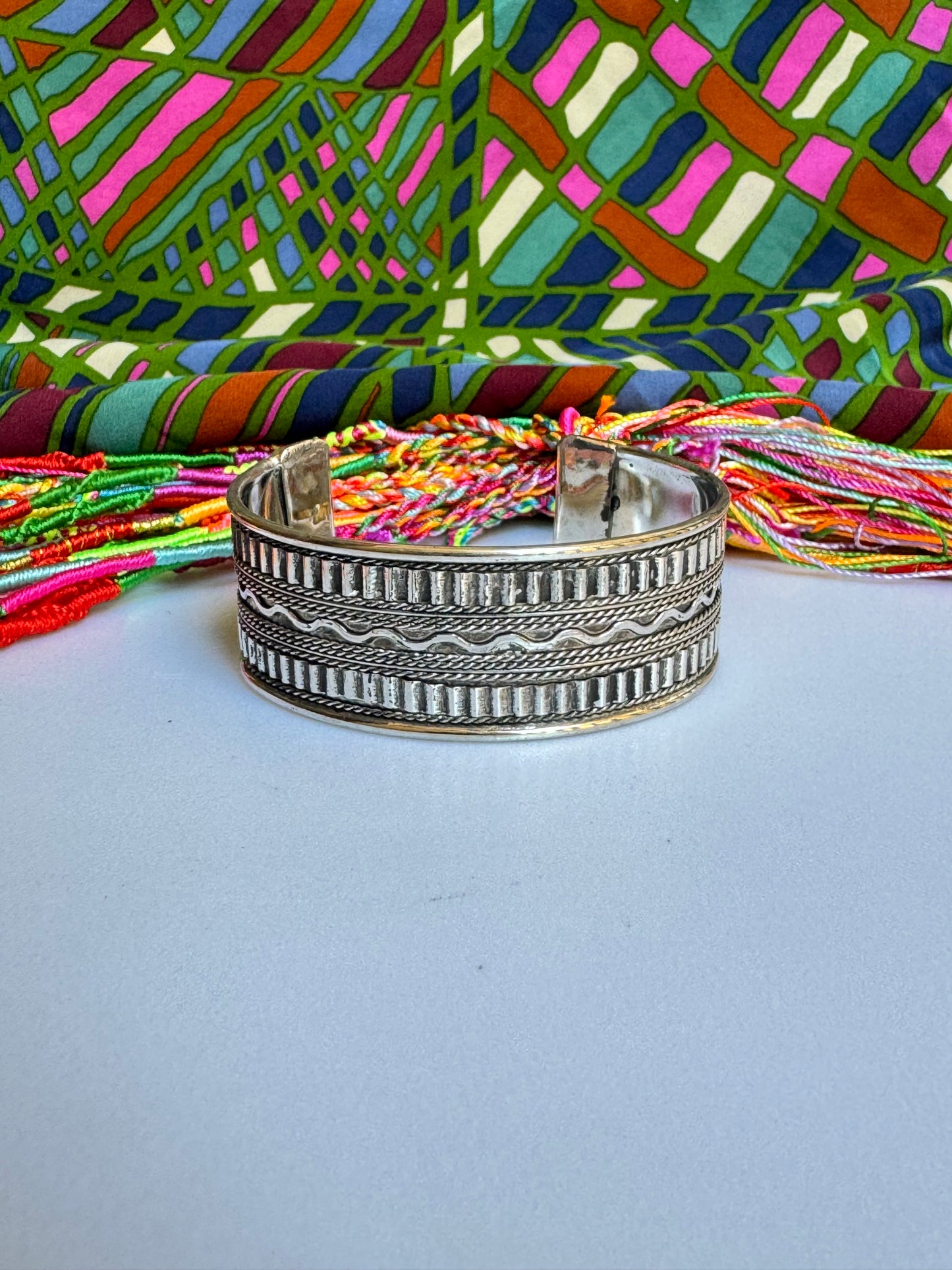 Silver bangle bracelet