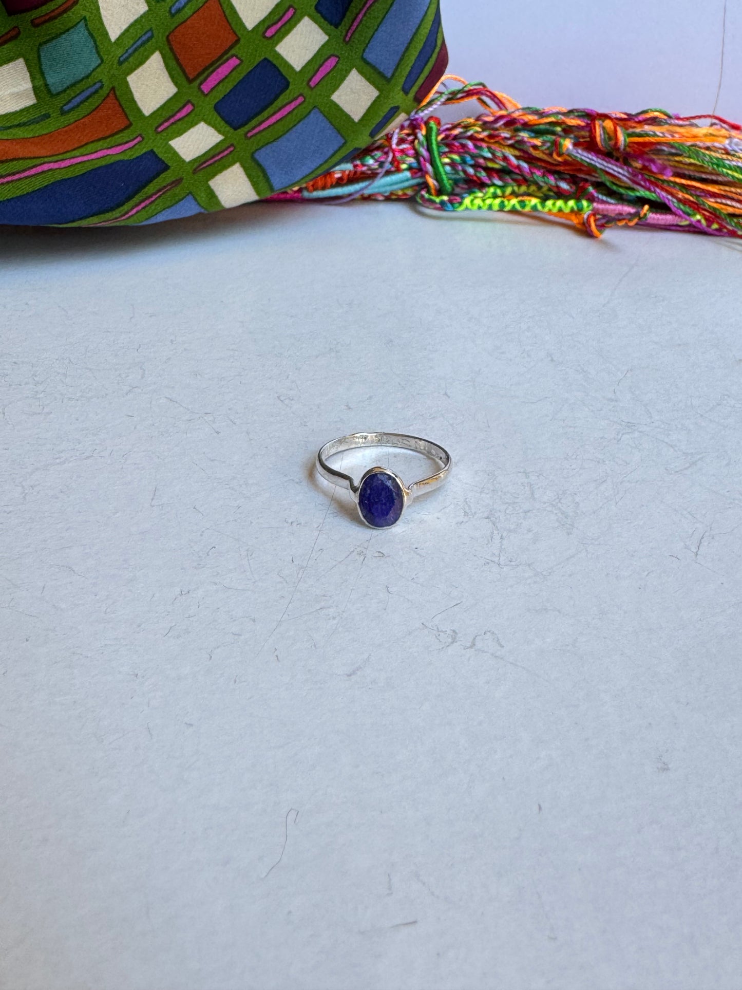Anello argento 925 lapislazzuli misura 11 - 17WE
