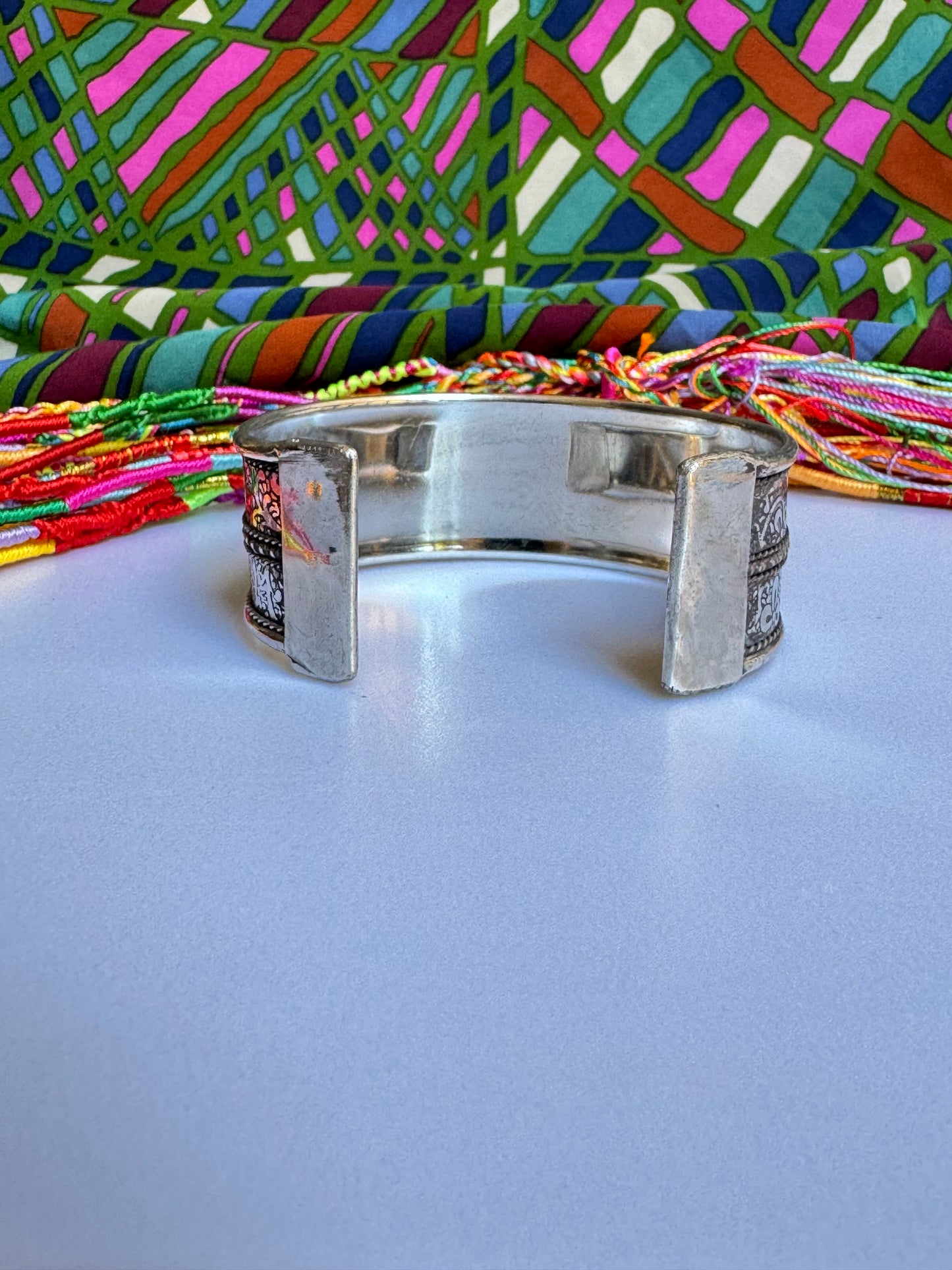 Silver bangle bracelet