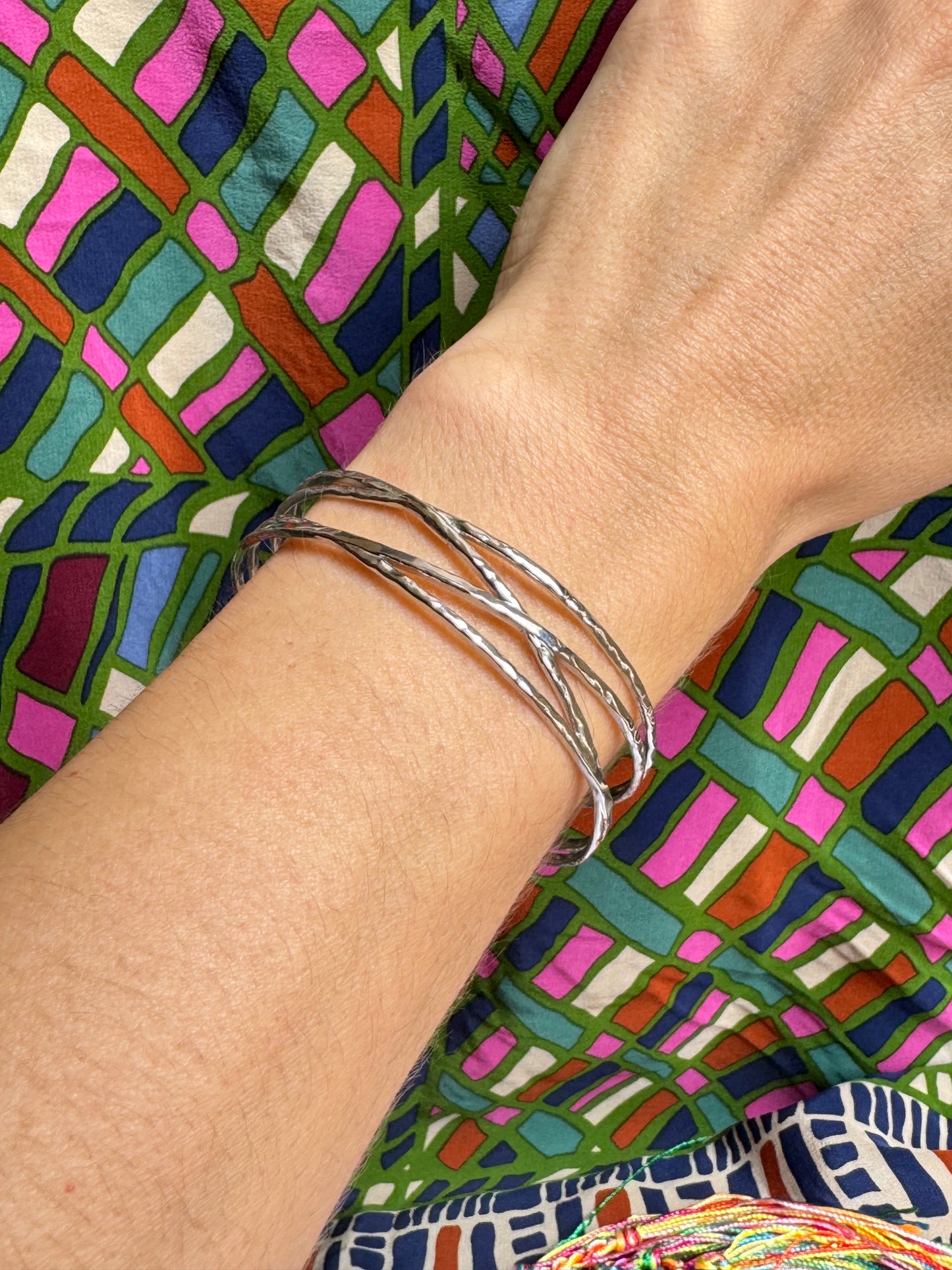 Steel braided bracelet