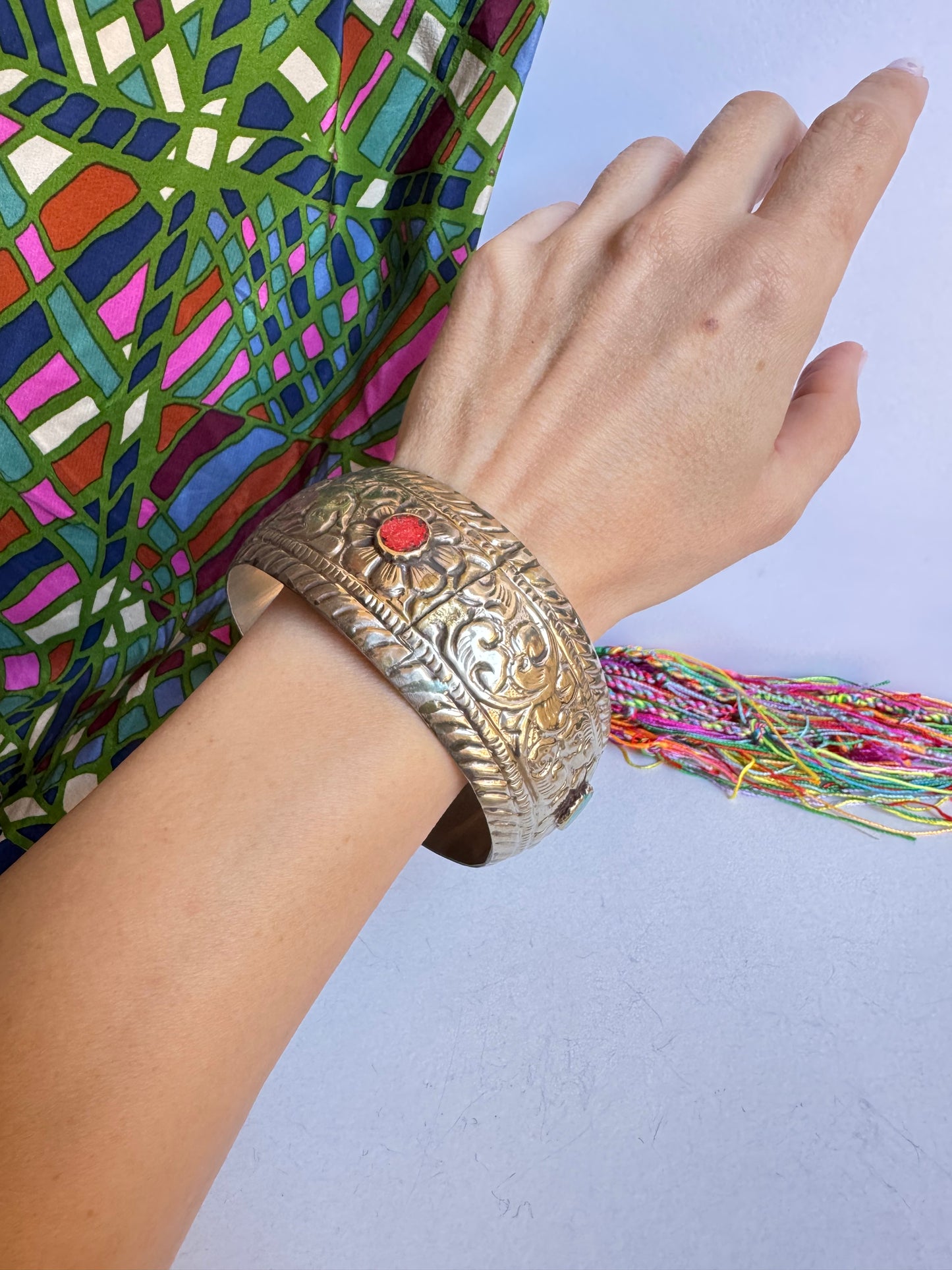 Bracciale bangle argentato