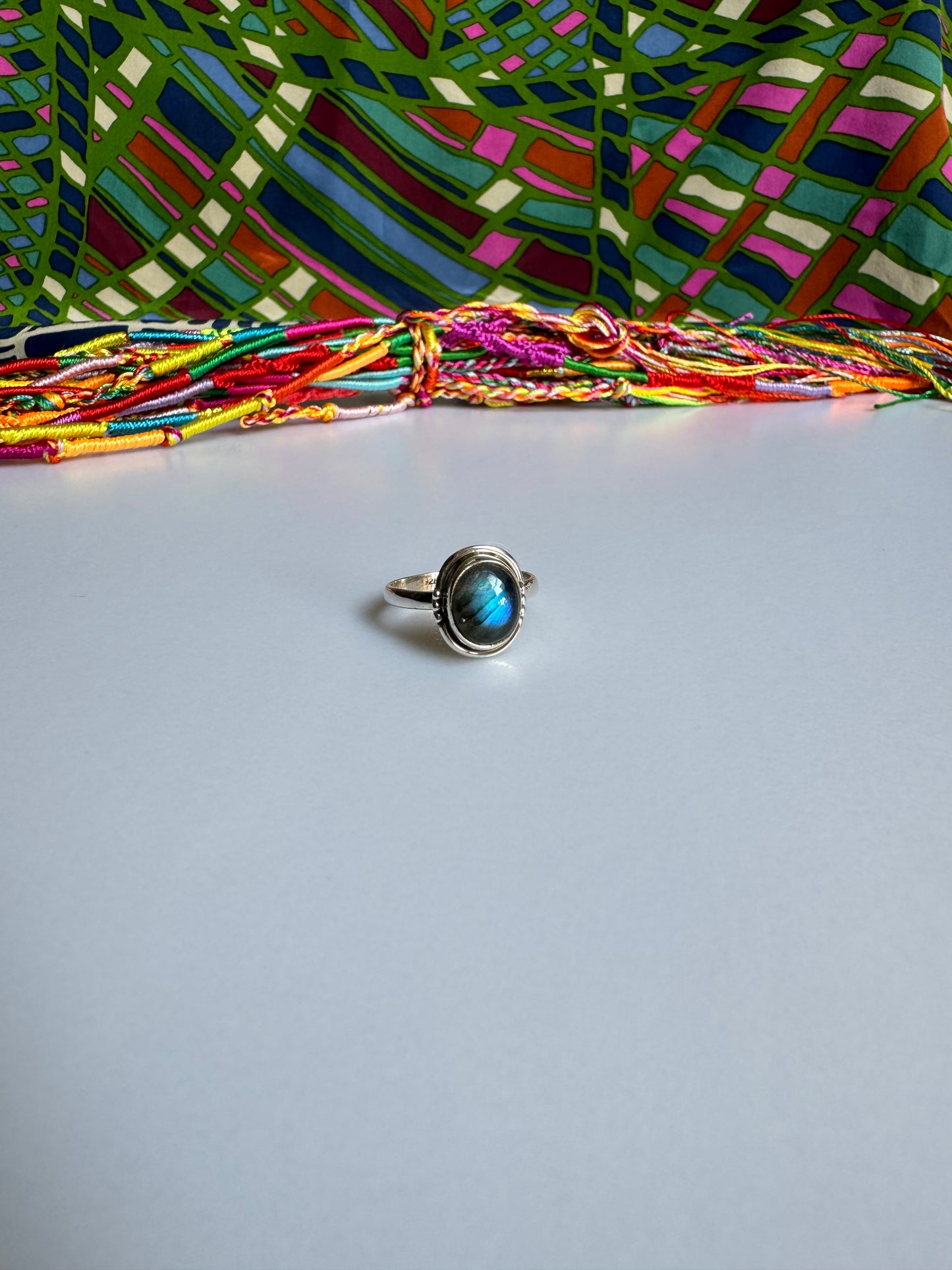 Labradorite Silver Ring Z28