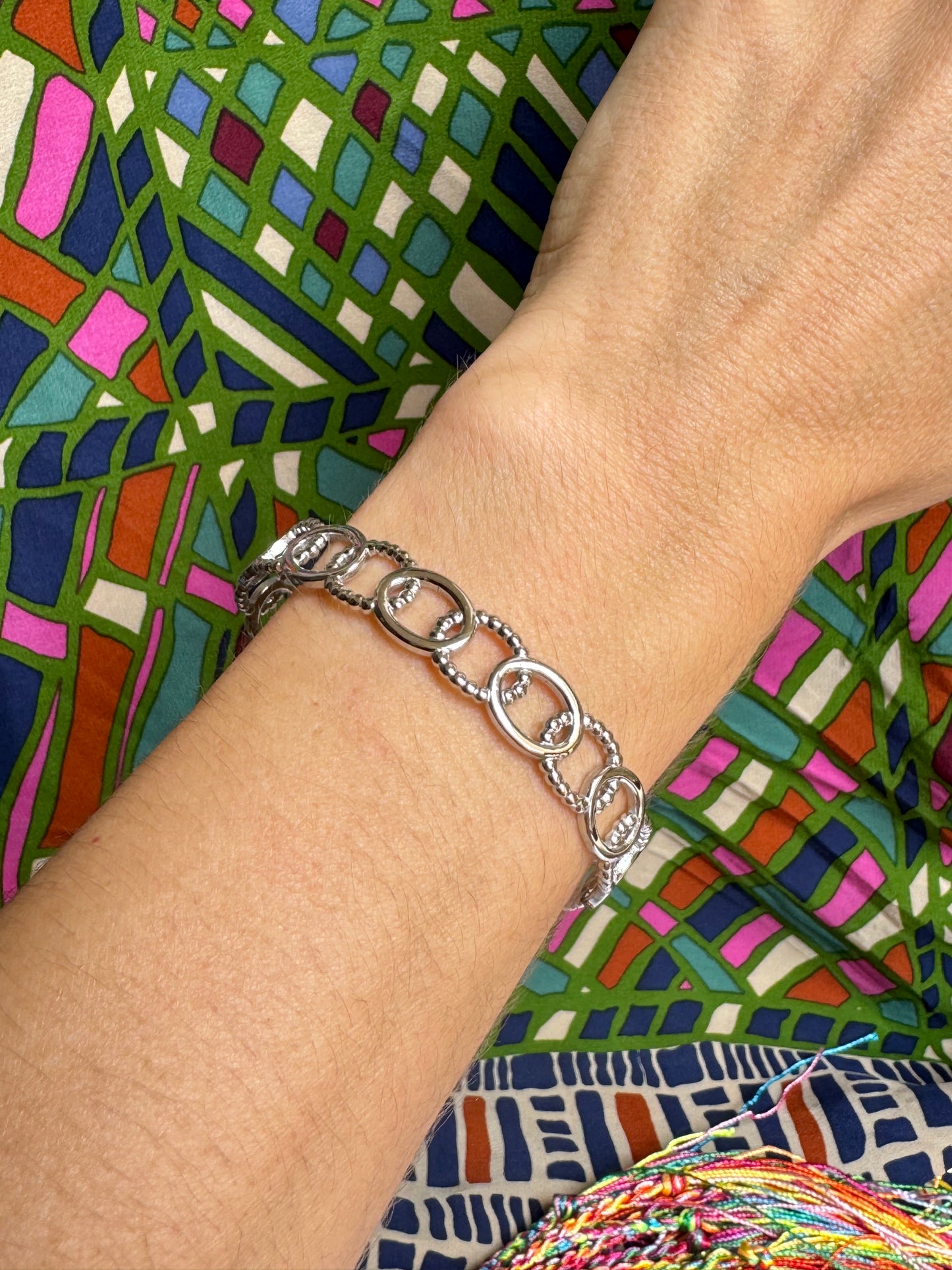 Steel bracelet links