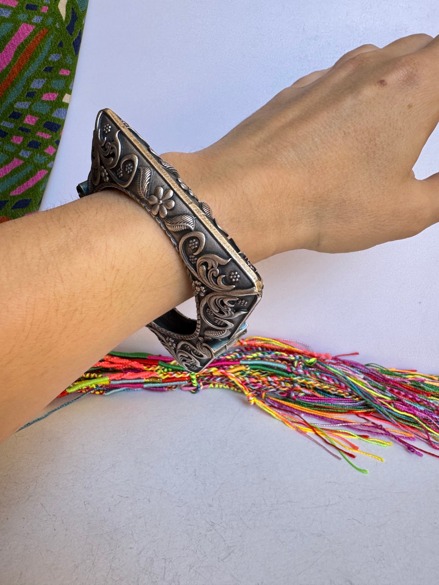 Bracciale bangle argentato