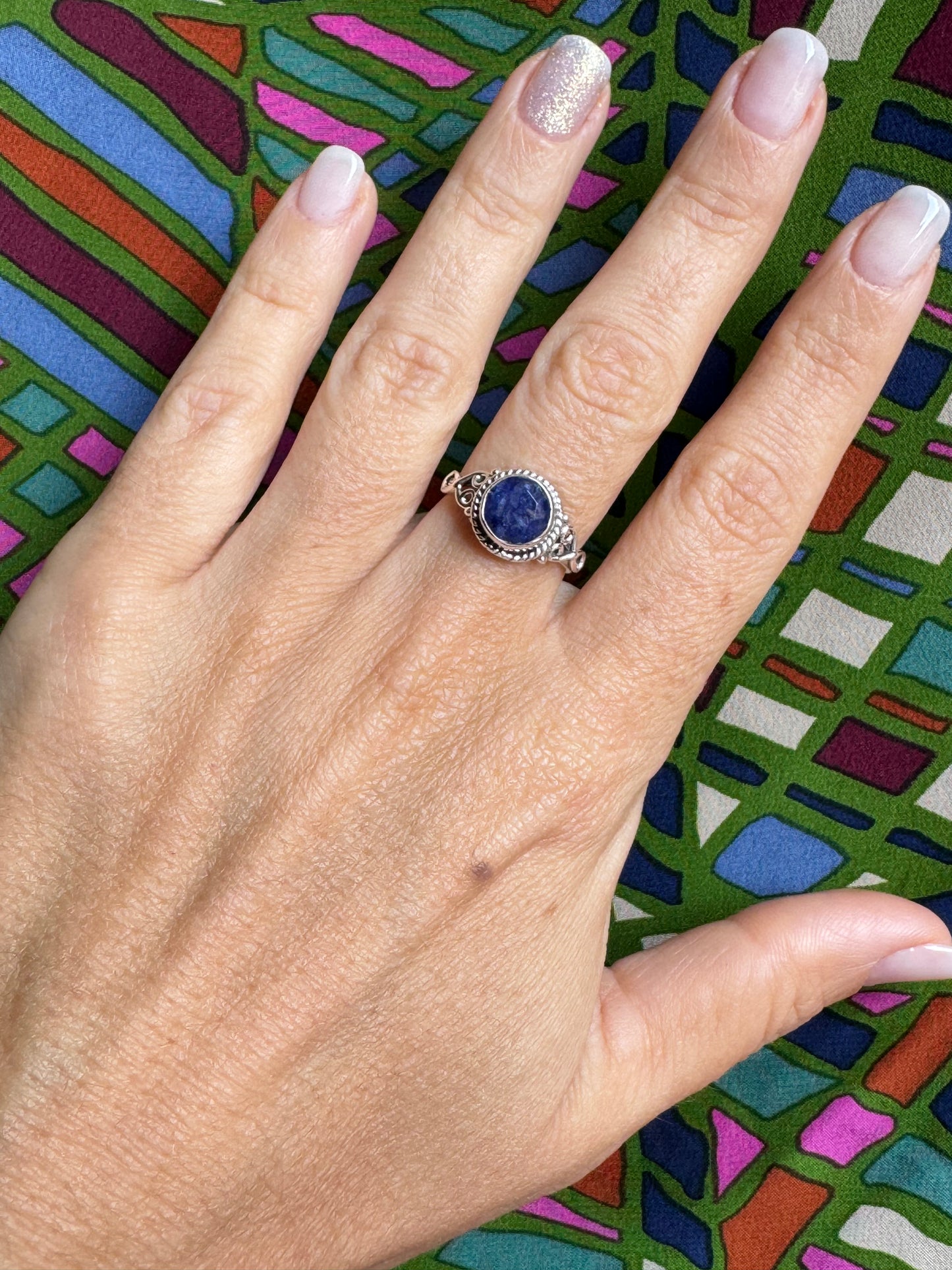 925 silver ring lapis lazuli Z12