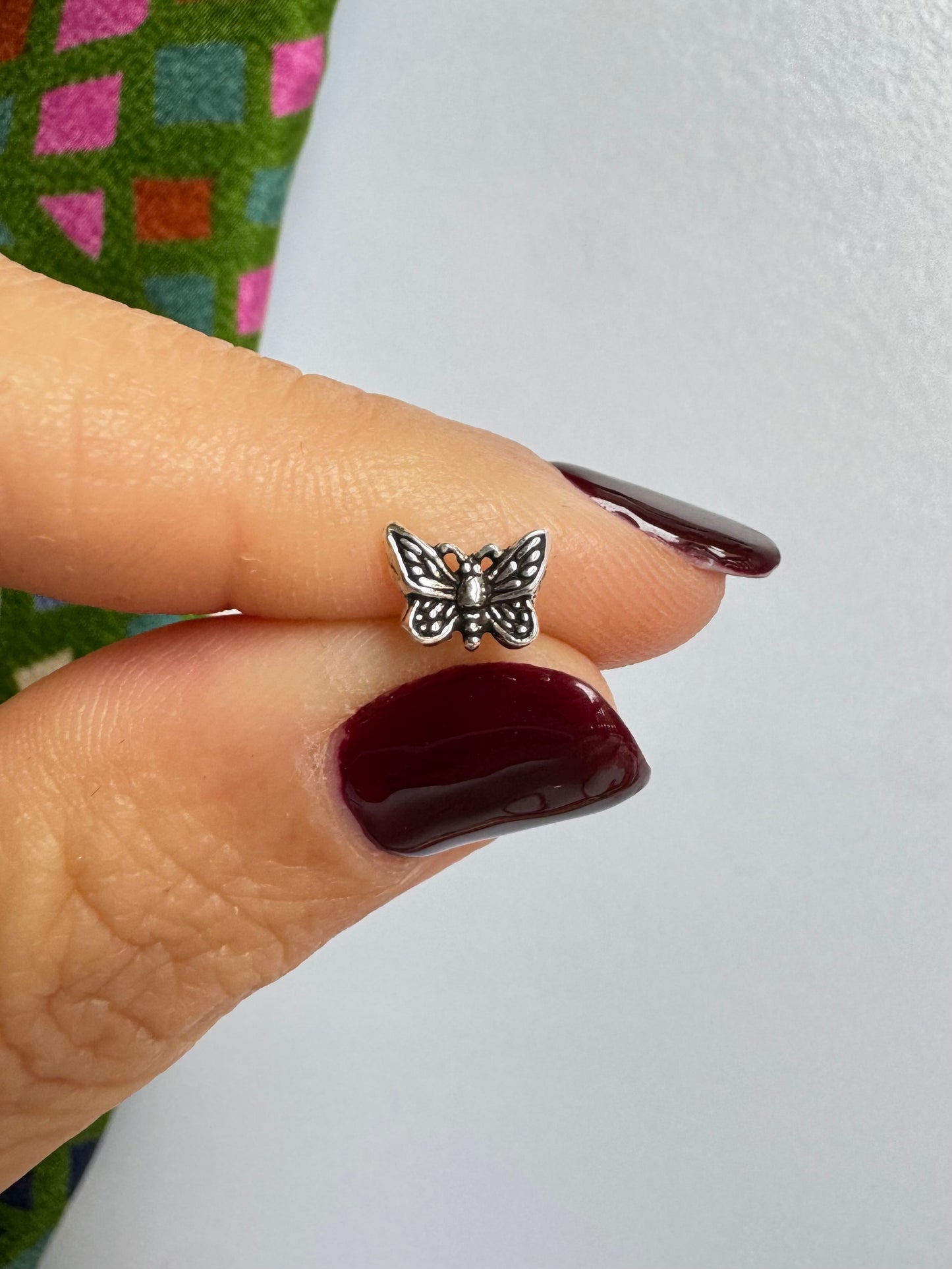 925 silver butterfly single lobe earring