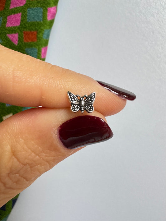 925 silver butterfly single lobe earring