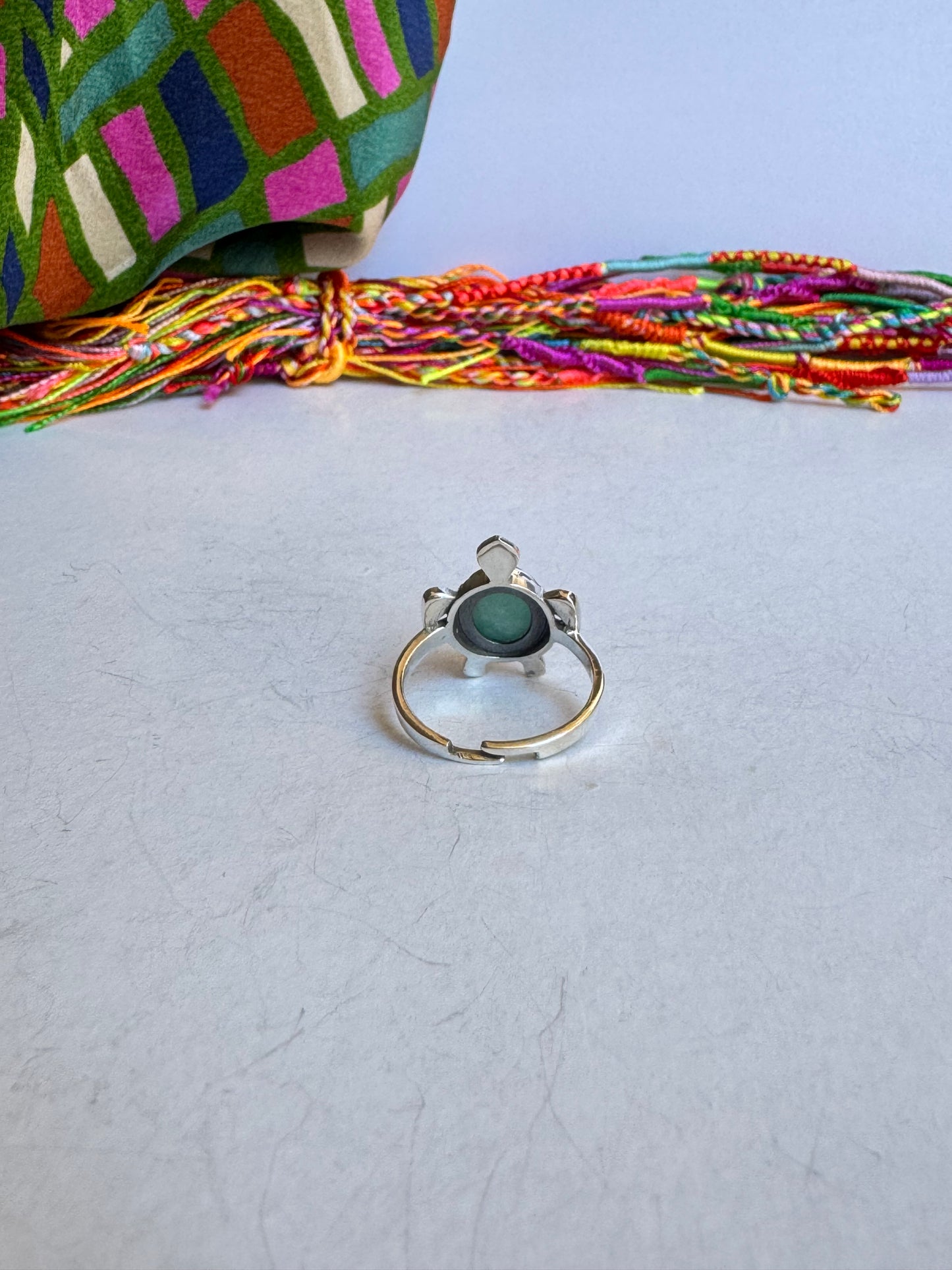 Anello argento 925 larimar misura 16/17 regolabile - 5LAR