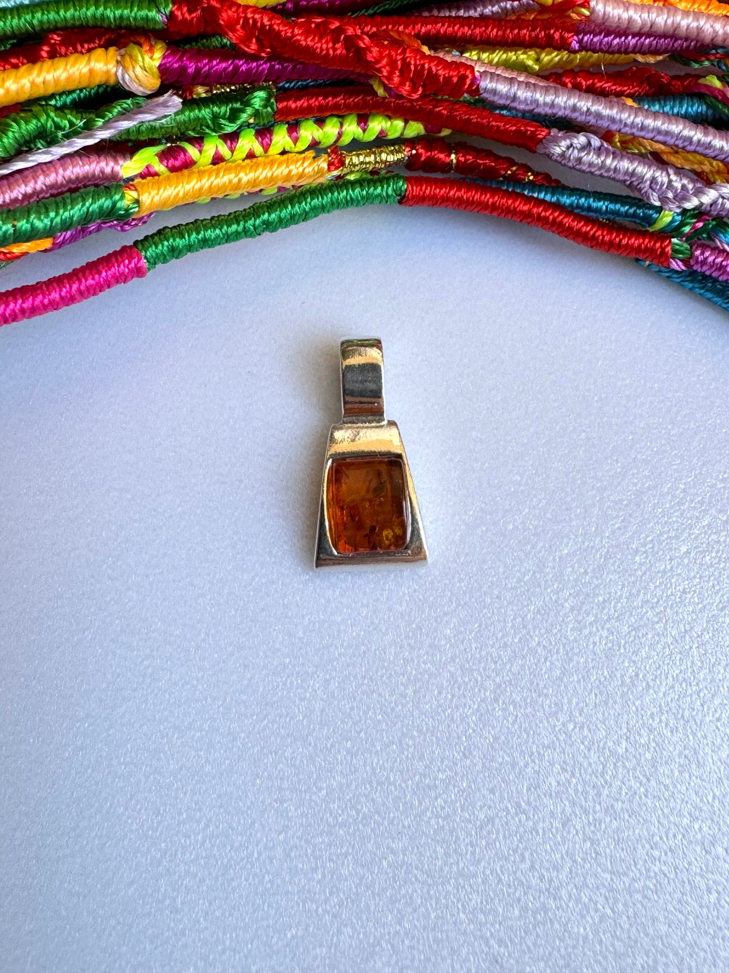 C15 amber 925 silver pendant