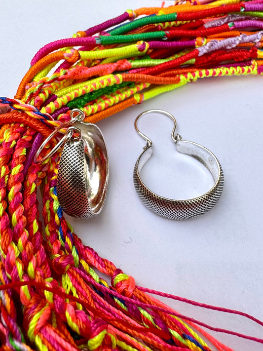 Small shaped hoop earrings 925 silver W21