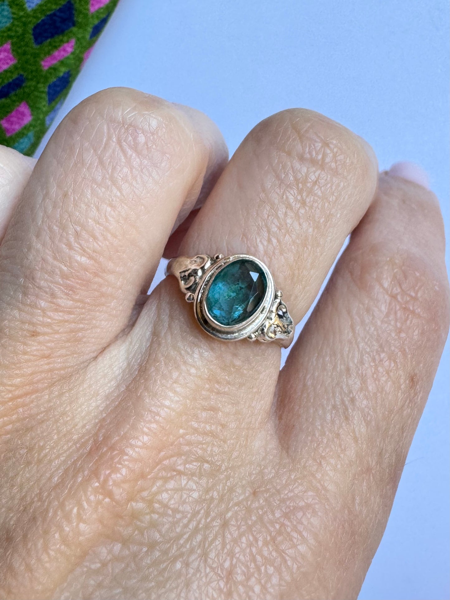 Anello argento 925 acquamarina misura 13 - 16UM