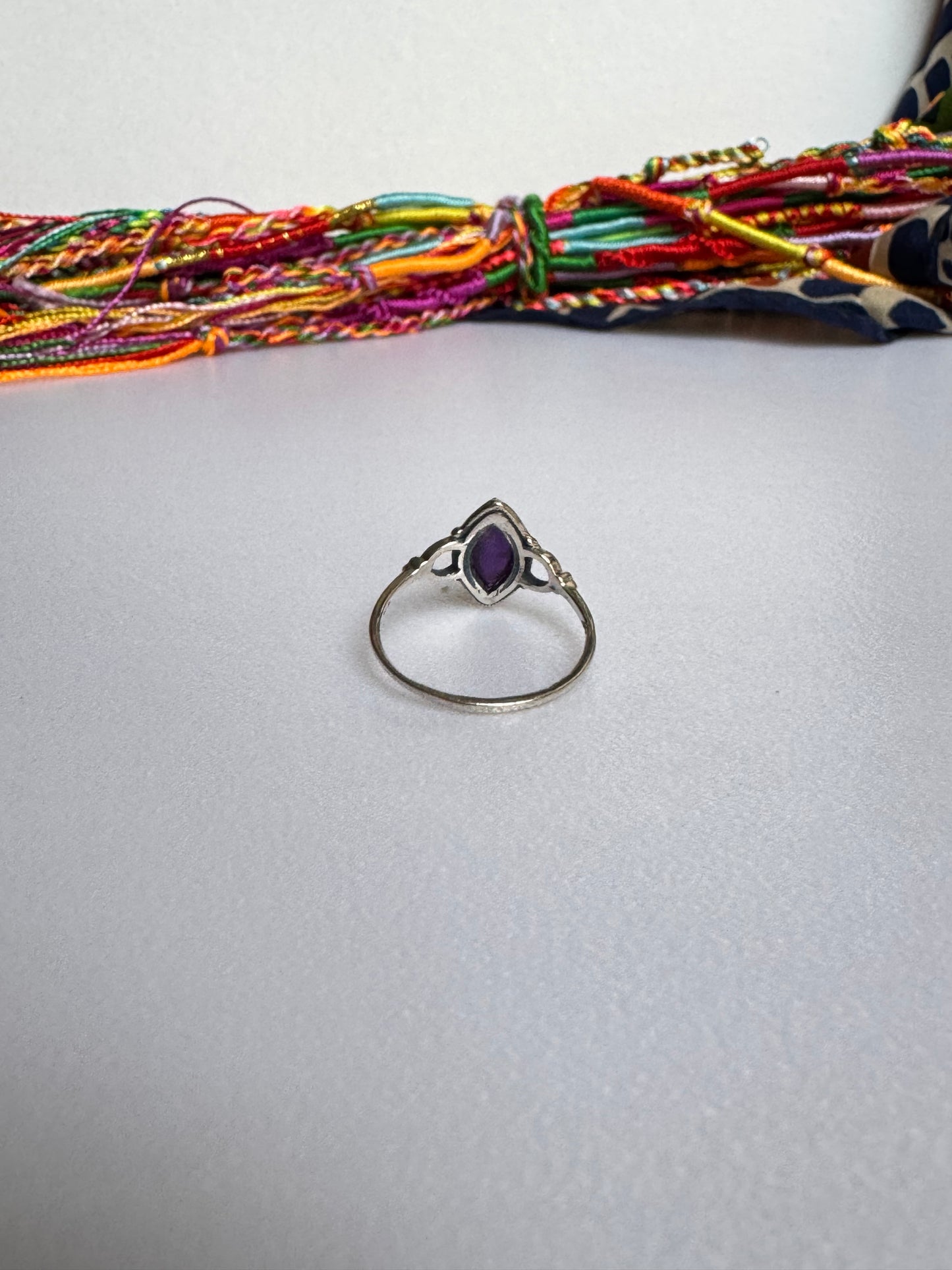 Anello argento 925 ametista misura 14 - 2AME