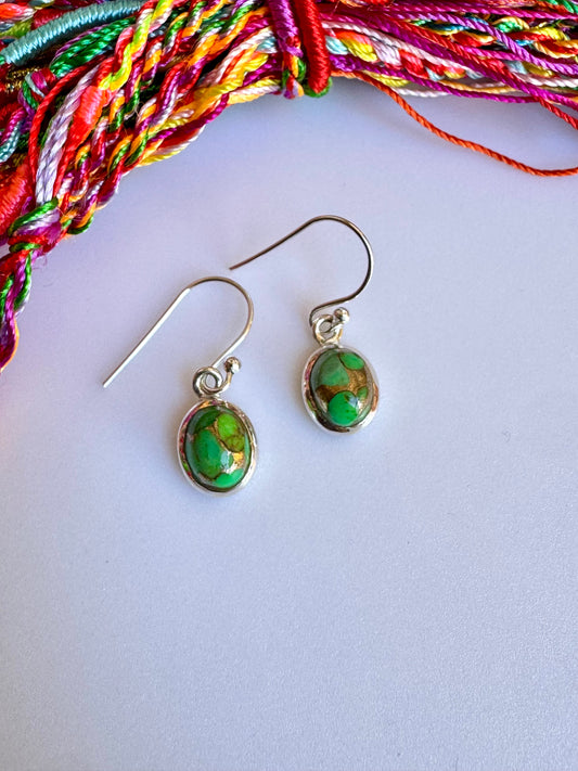 Orecchini argento 925 copper turquoise D33