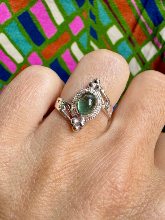 Anello argento 925 tormalina misura 12 - TA53