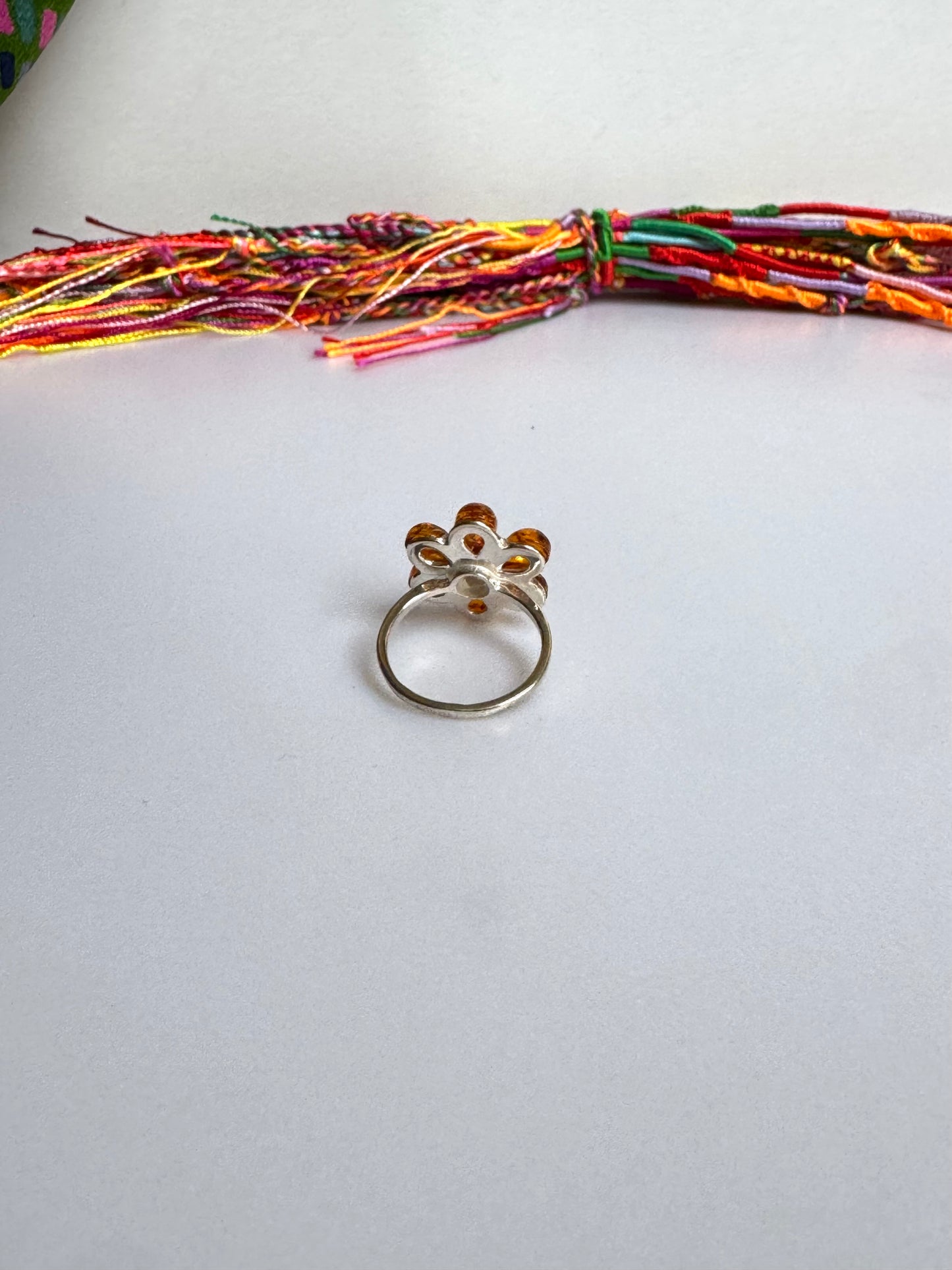 Anello argento 925 ambra misura 14 - 15AMB