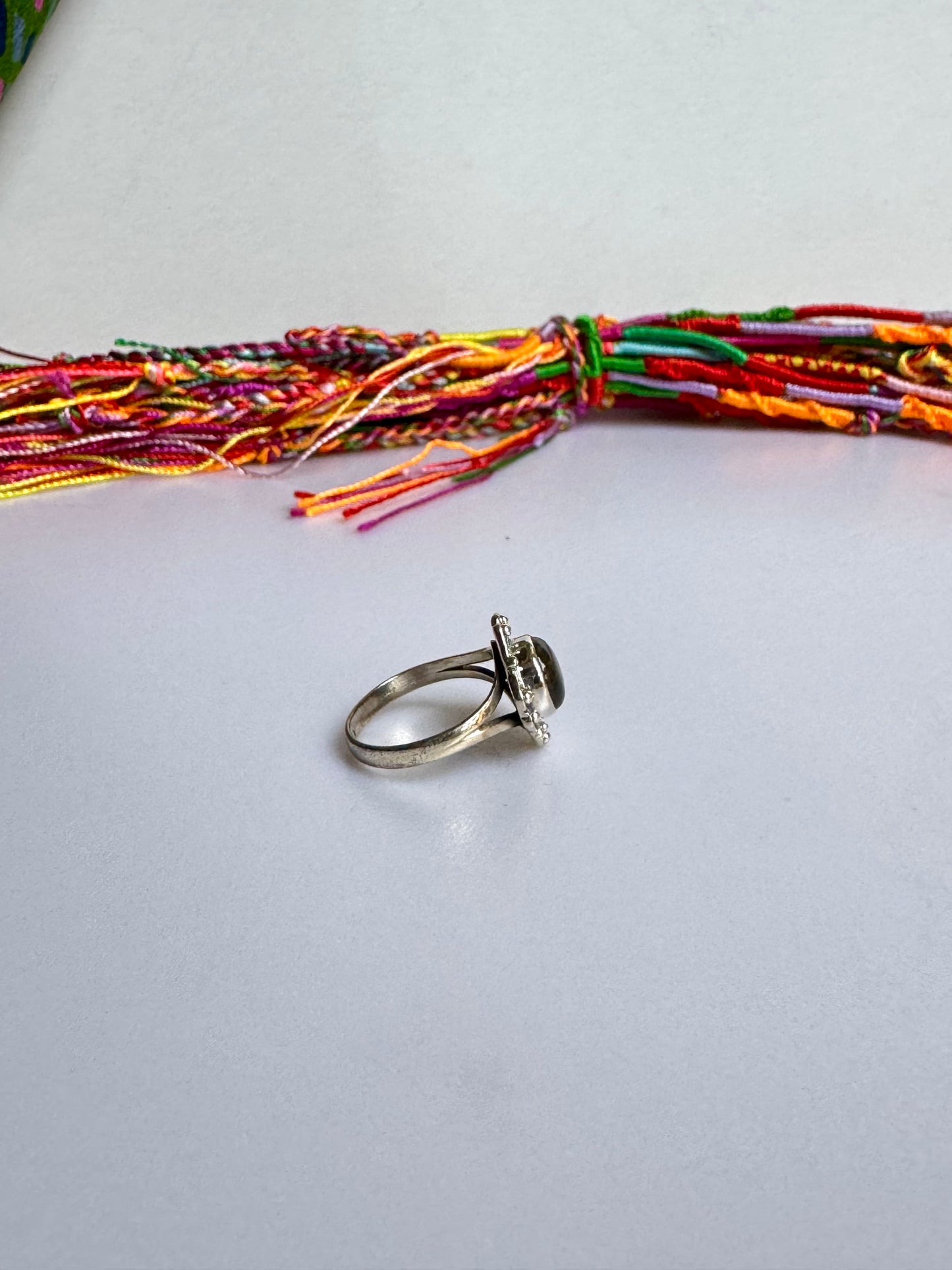 Anello argento 925 labradorite misura 12/13 - 31SZ