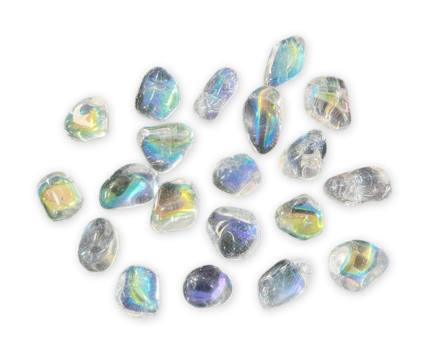 Angel Aura crystal tumbled hard stone single mineral