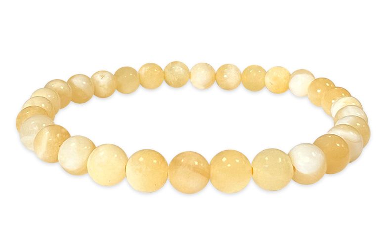 Bracciale elasticizzato pietre dure Calcite arancio 6mm