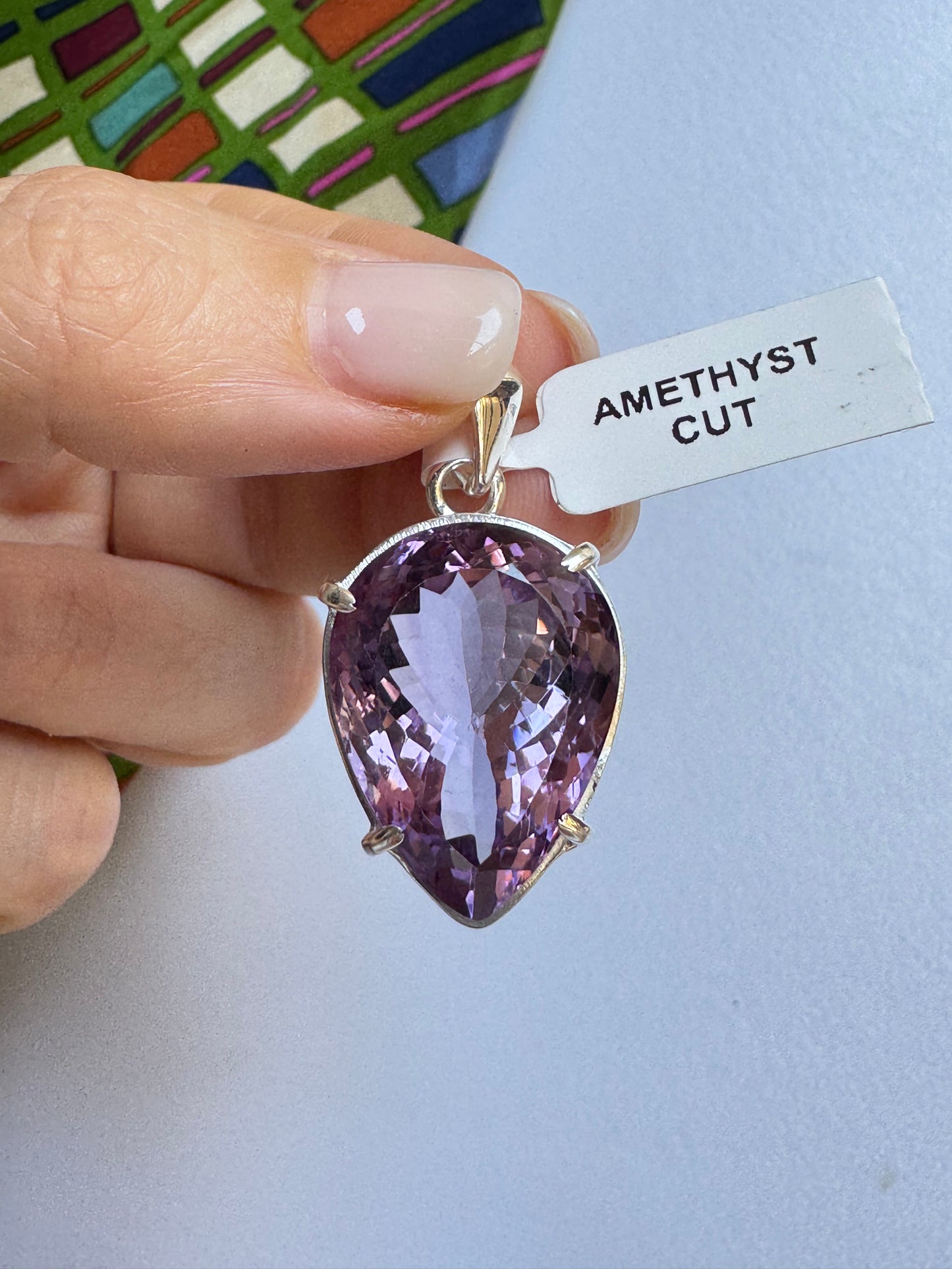 Ciondolo argento 925 ametista 23K
