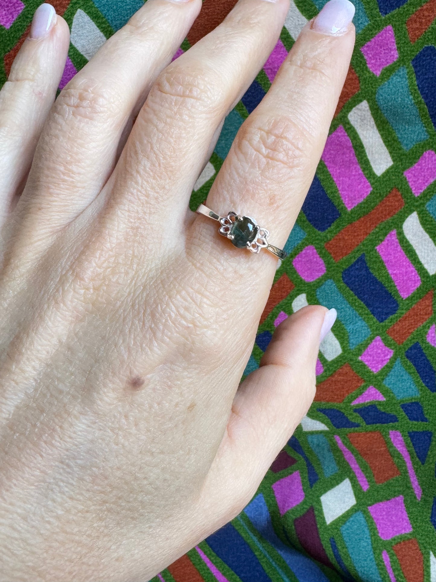 925er Silber Turmalin Ringgröße - TA4