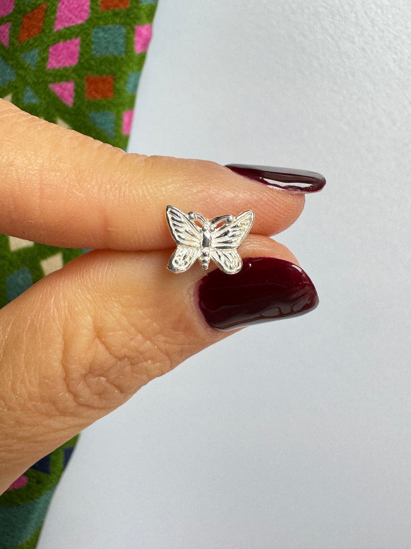 925 silver butterfly single lobe earring