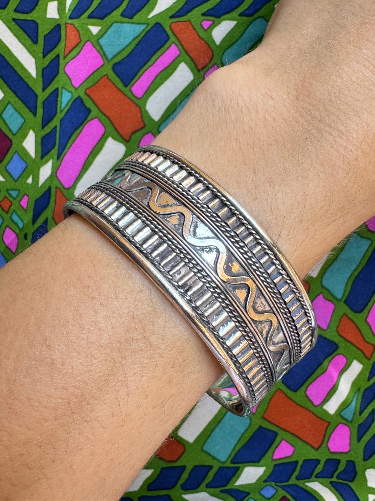 Silver bangle bracelet