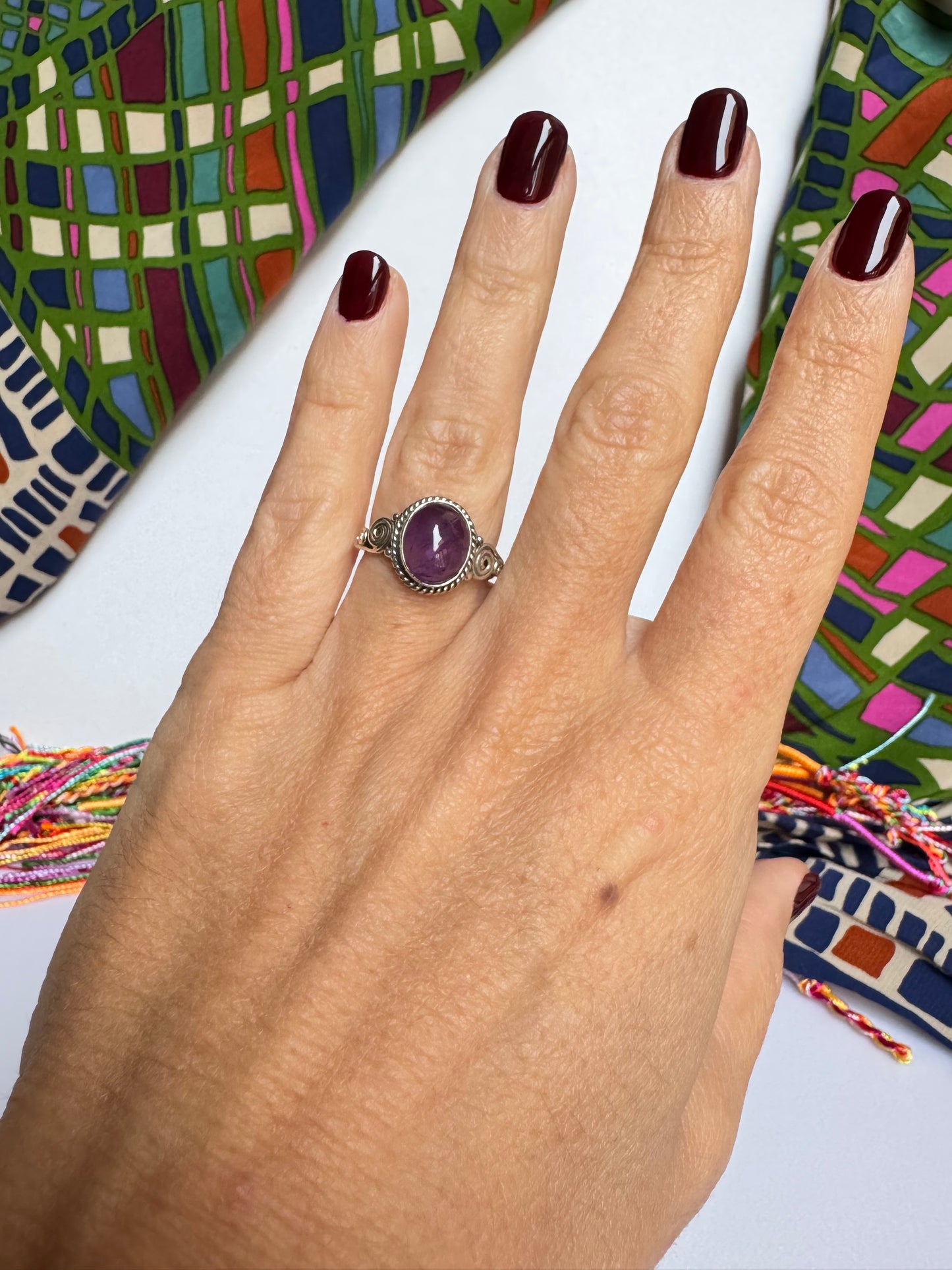 Anello argento 925 ametista misura 12/13 - 3AME