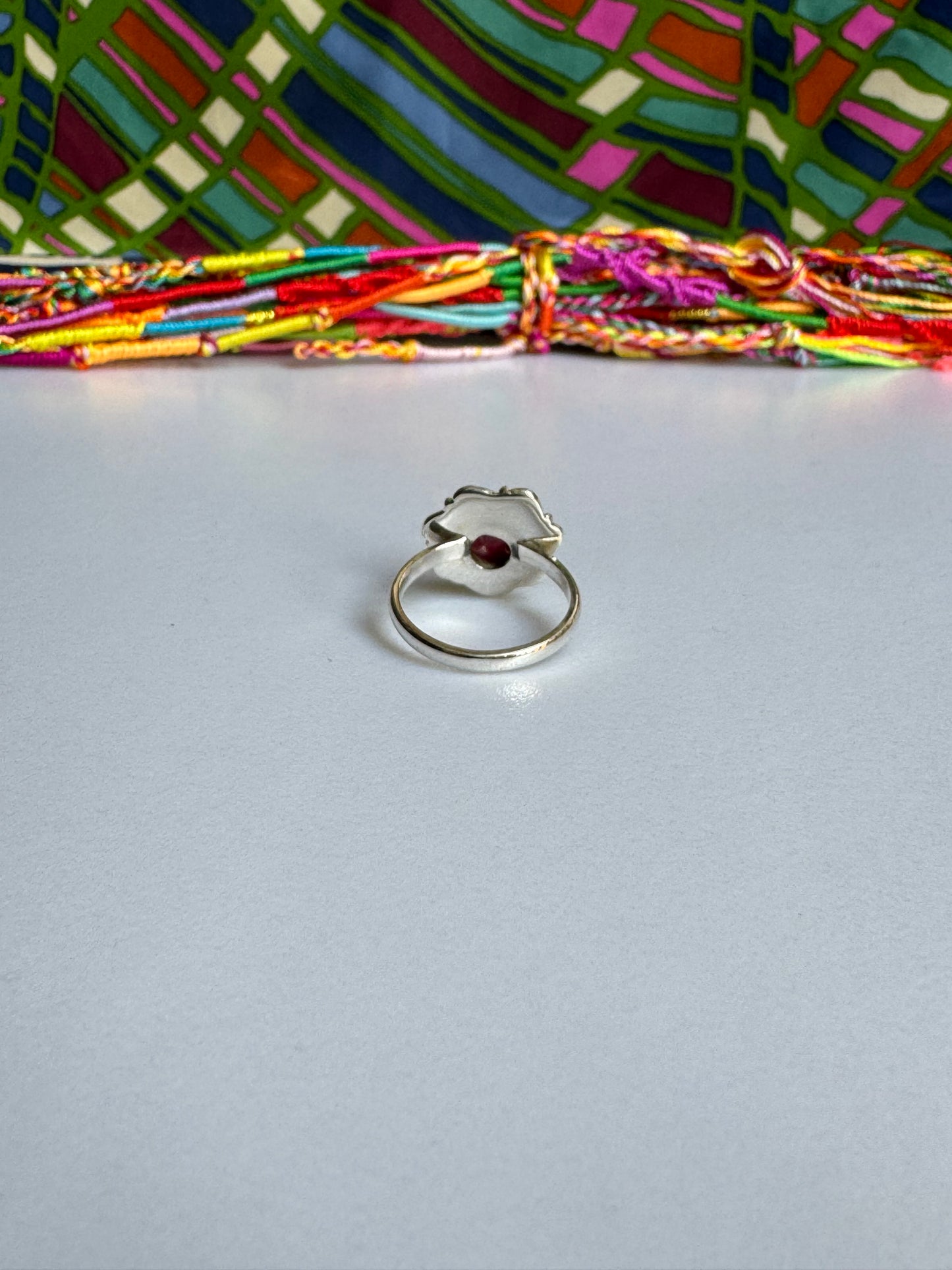 925 silver ring ruby ​​root Z4