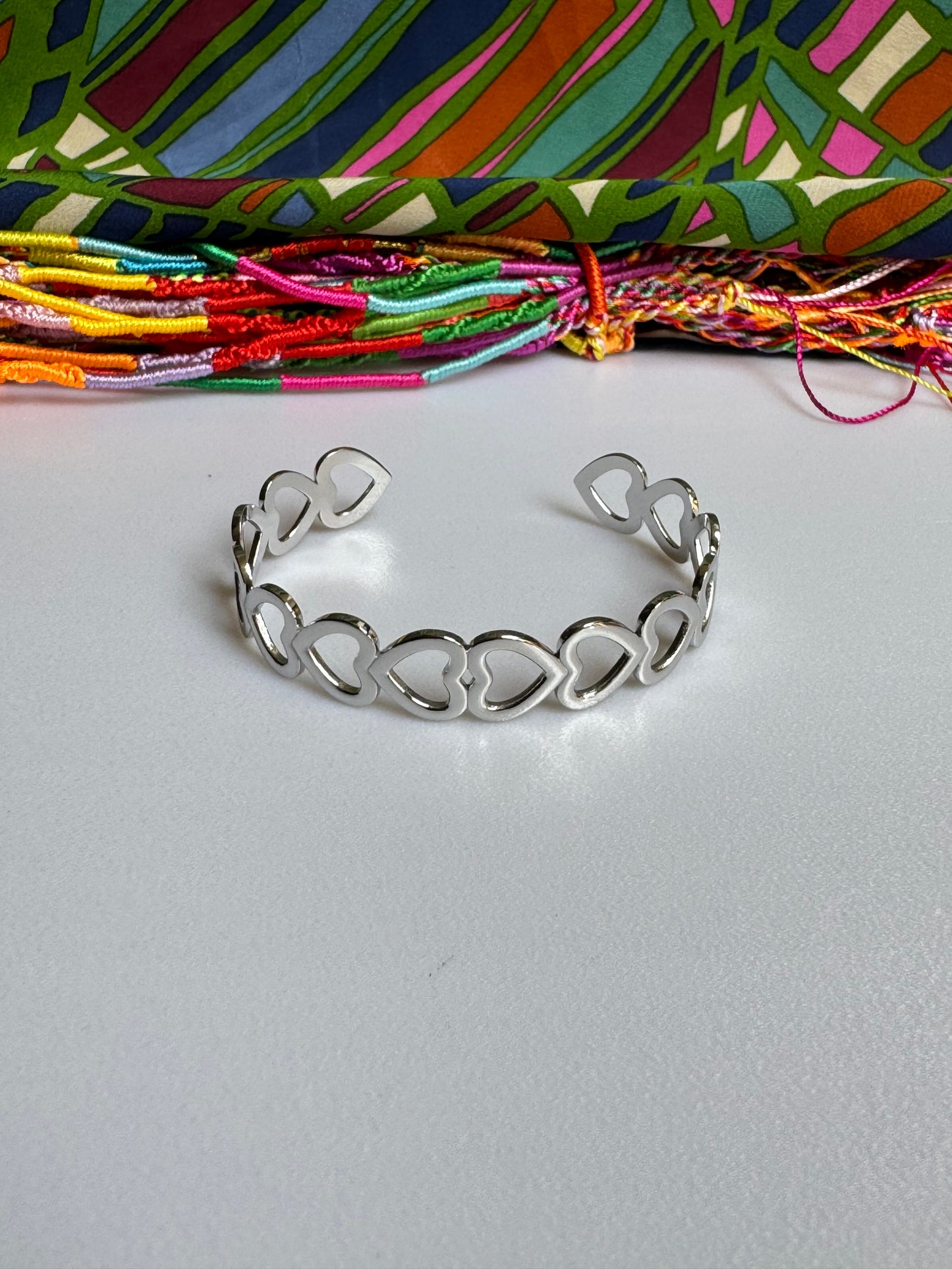 Steel bracelet hearts