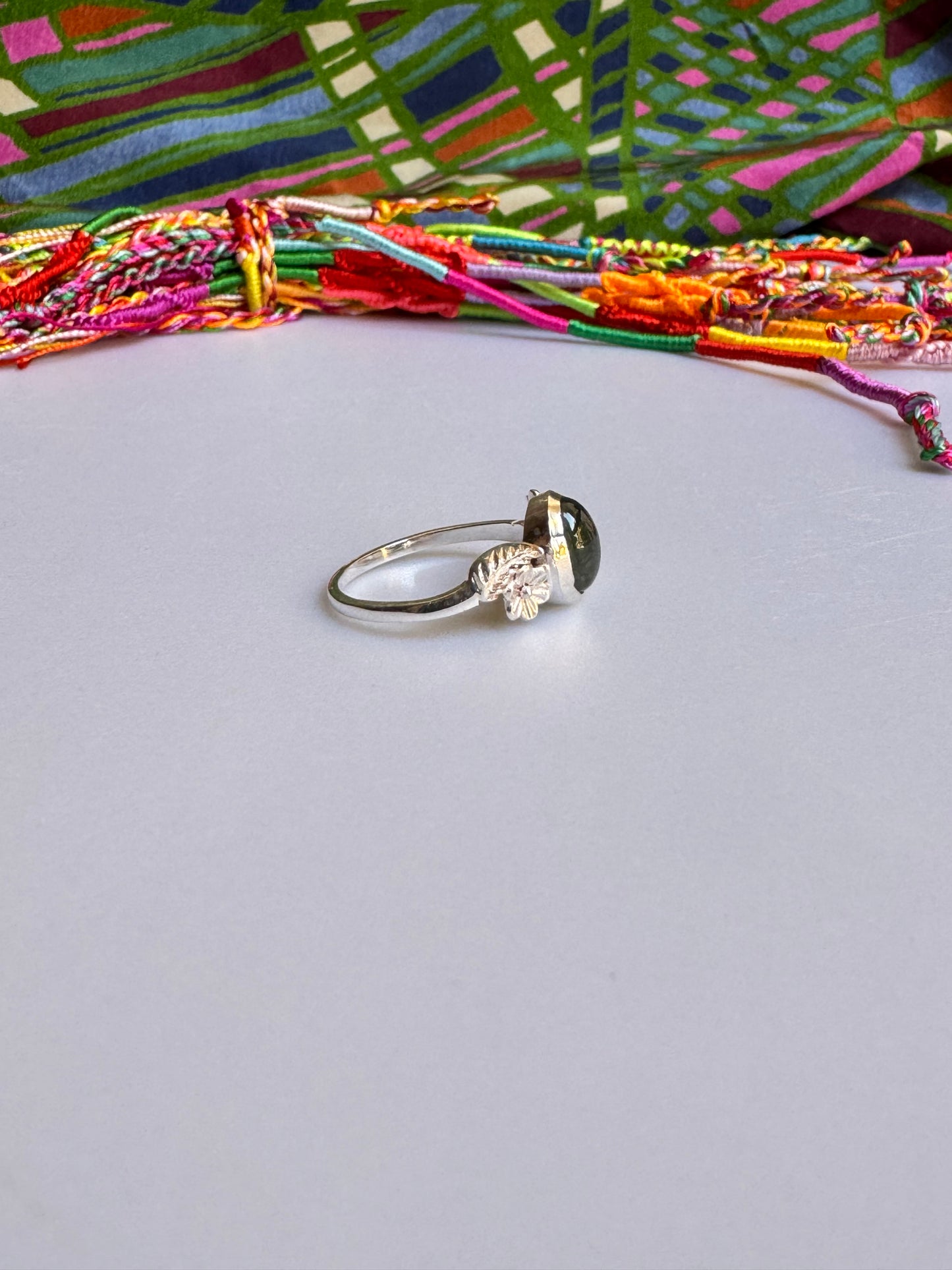 925 Silber Turmalin Ring Größe 19 - TA21