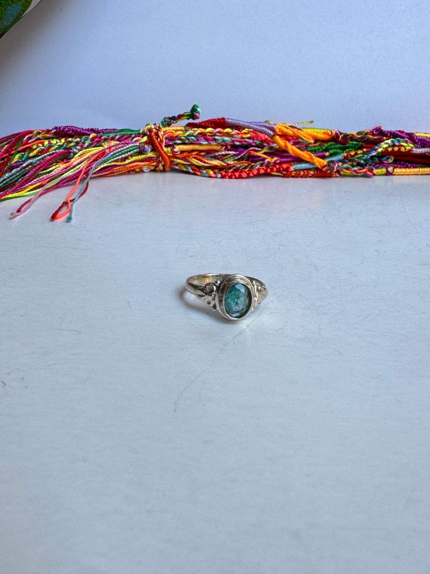 Anello argento 925 acquamarina misura 13 - 16UM