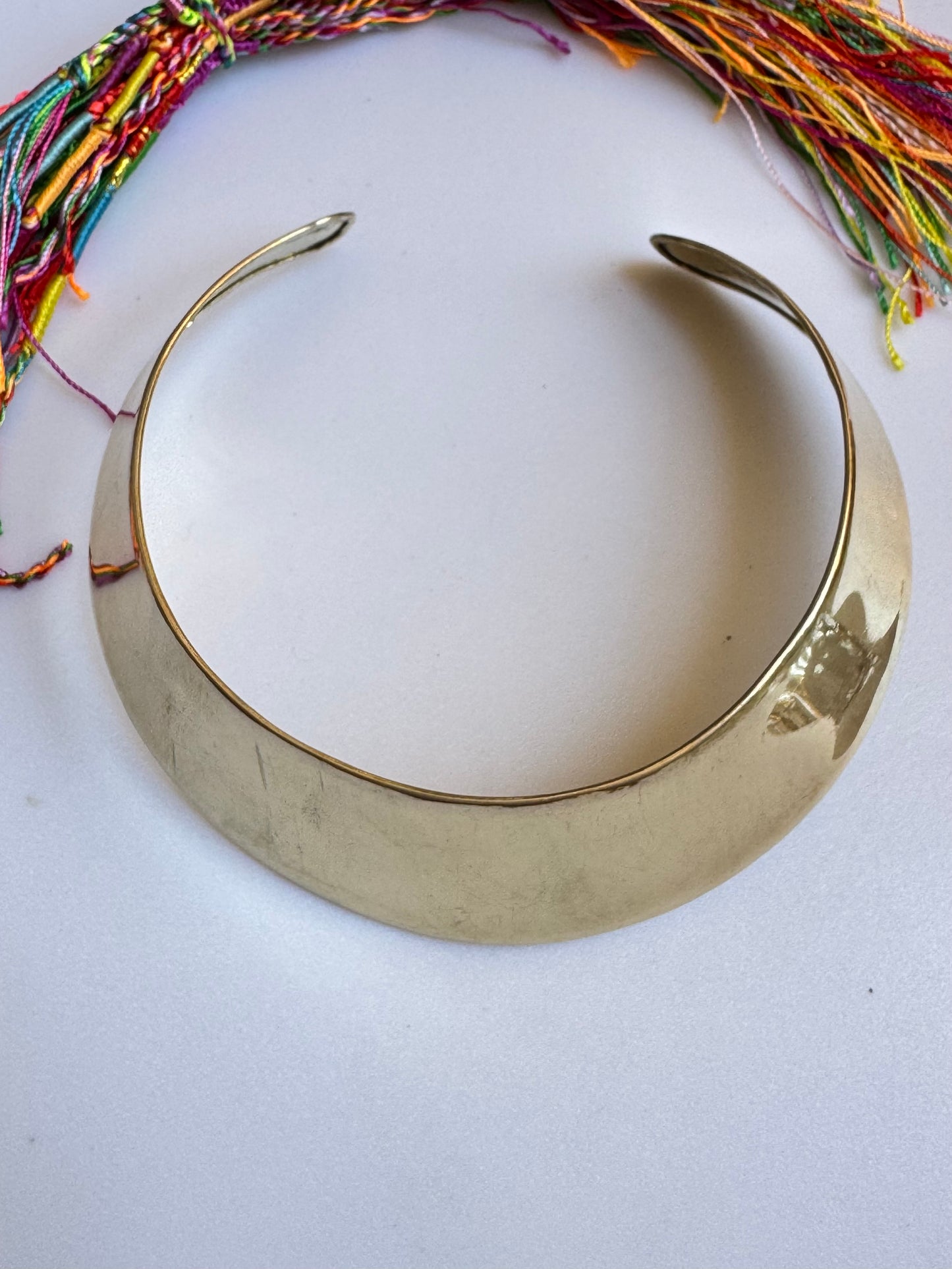 Collarino dorato alto liscio