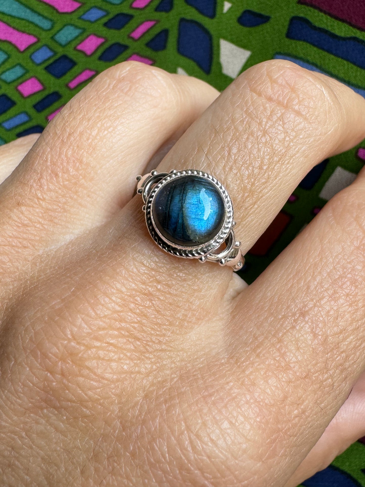 Labradorite Silver Ring Z15