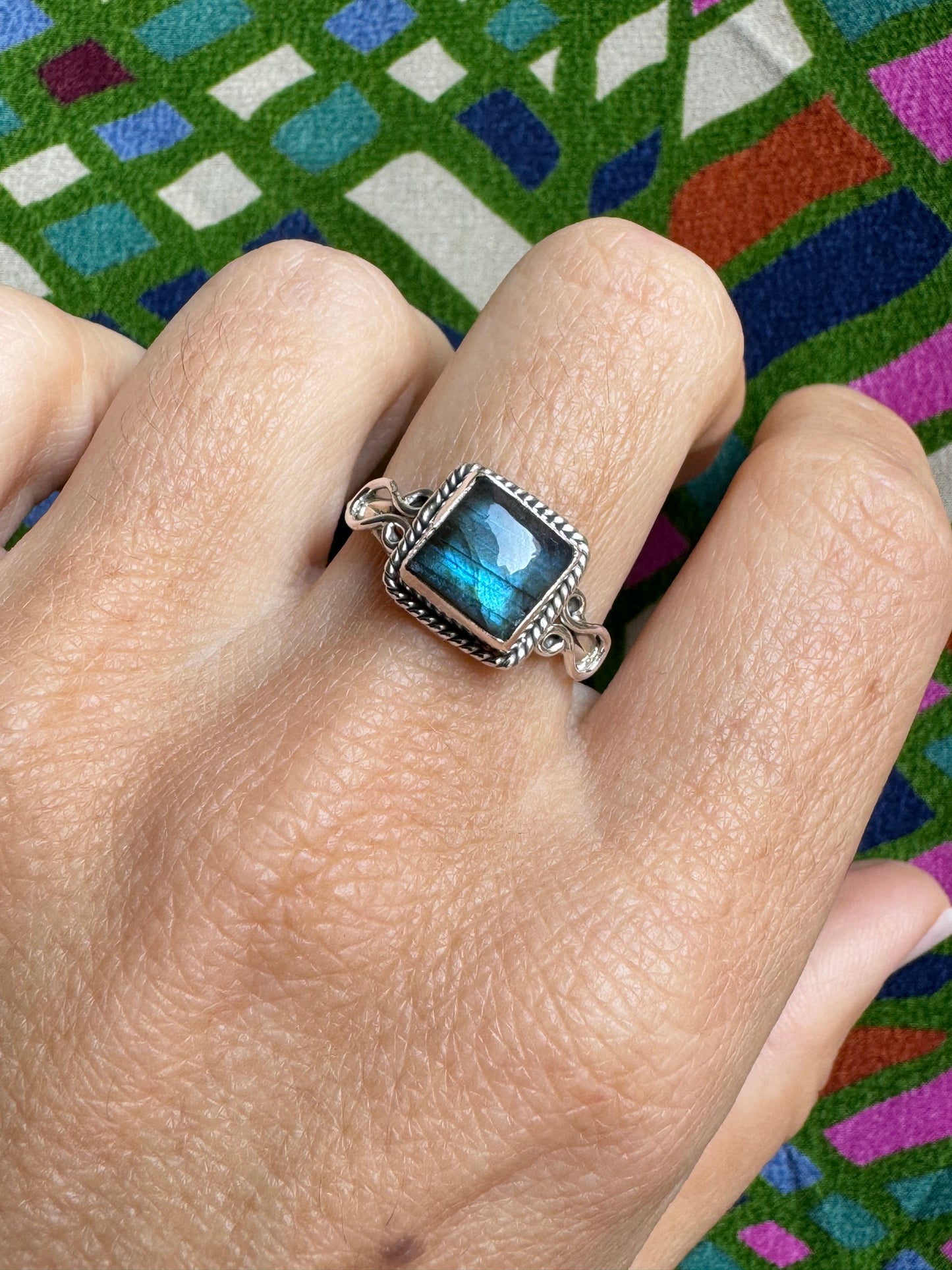 Labradorite Silver Ring Z46