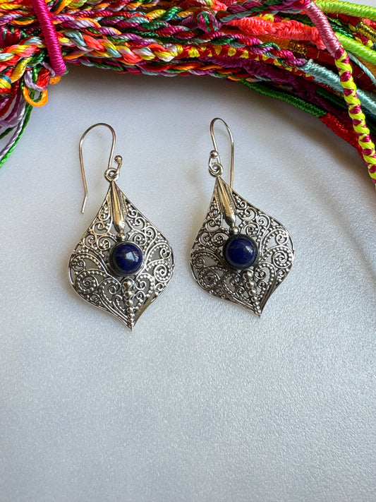 Lapis lazuli 925 silver earrings