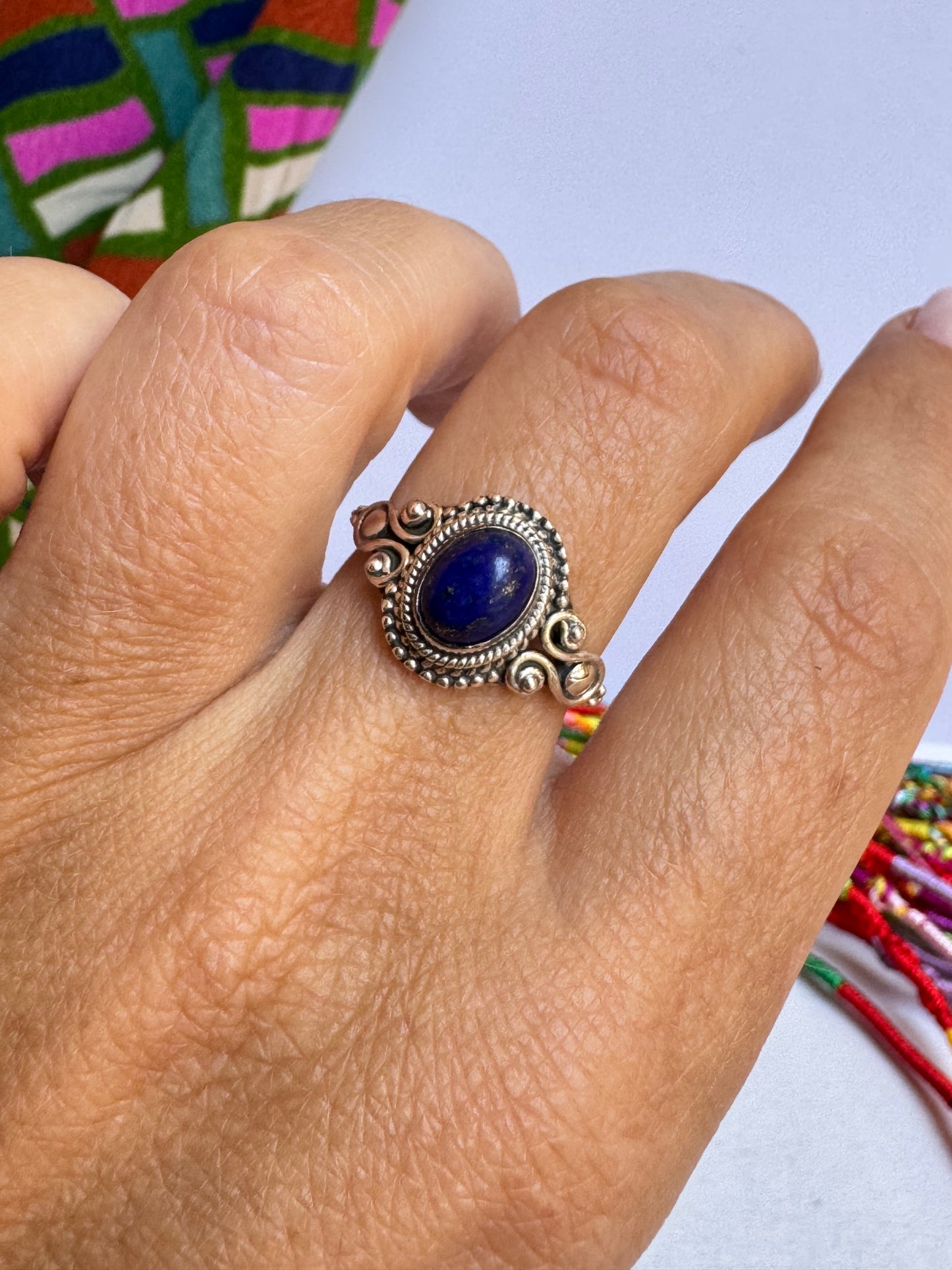 Anello argento 925 lapislazzuli misura 17 - 26um