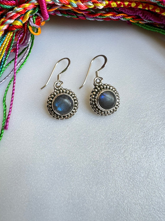 925 labradorite silver earrings