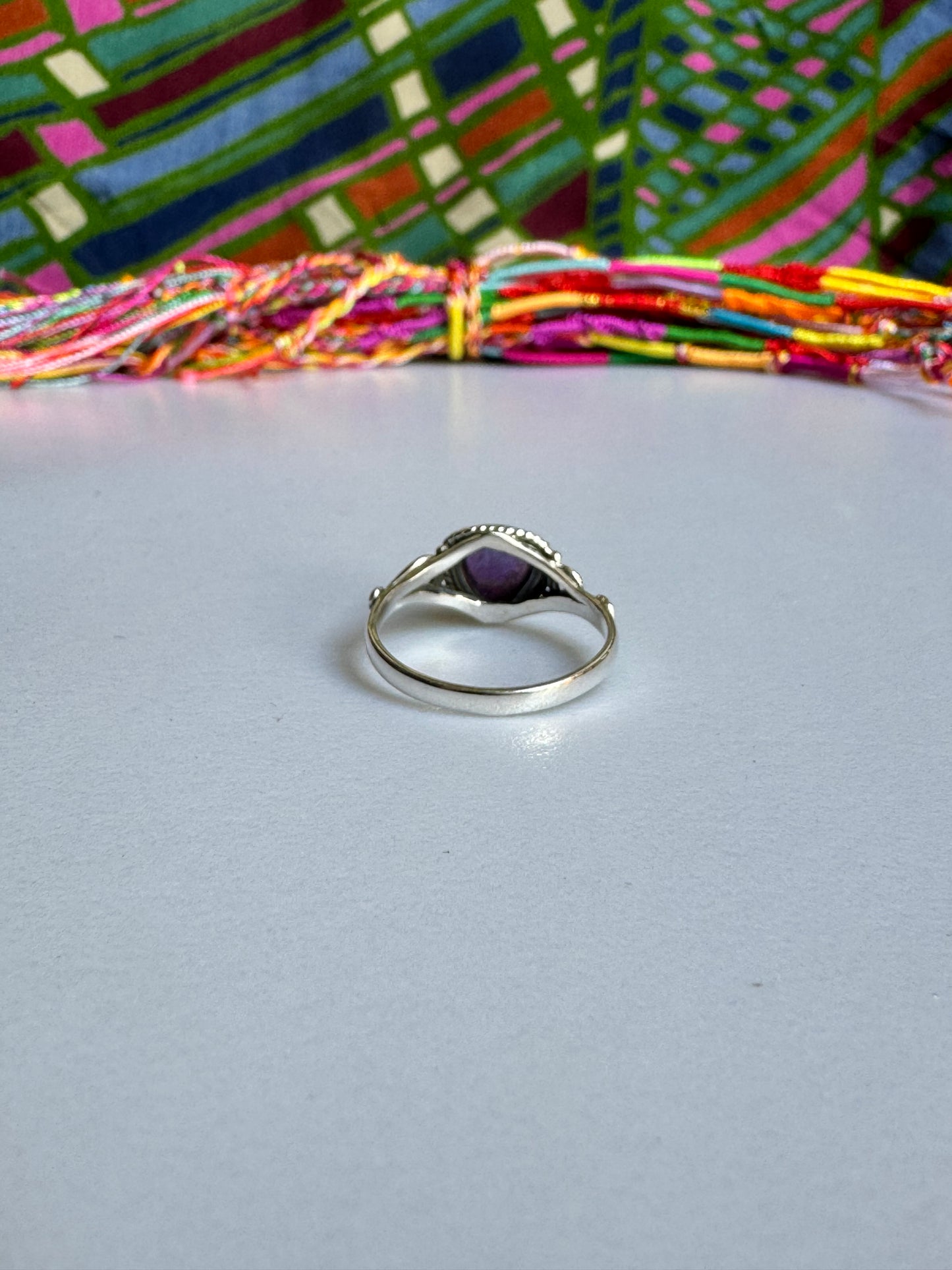 925 silver ring amethyst E71