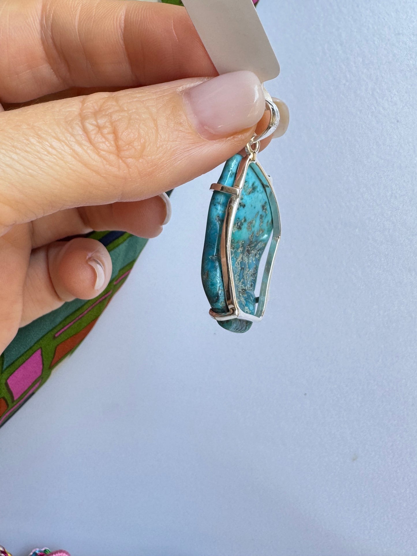Ciondolo pendente argento 925 copper turquoise 24K